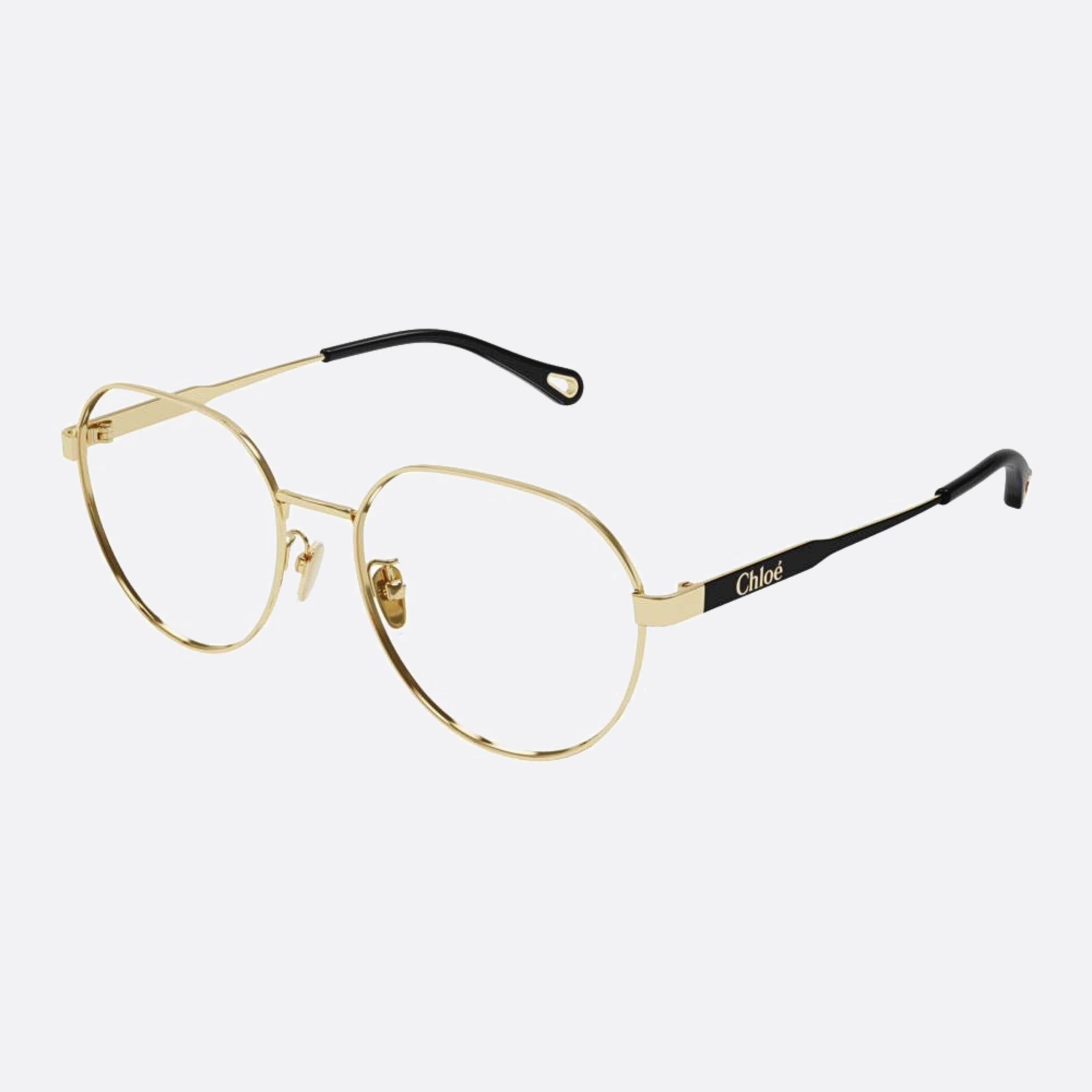 Chloe 54mm Ch0275oa Gold Round Women Eyeglasses - Side View