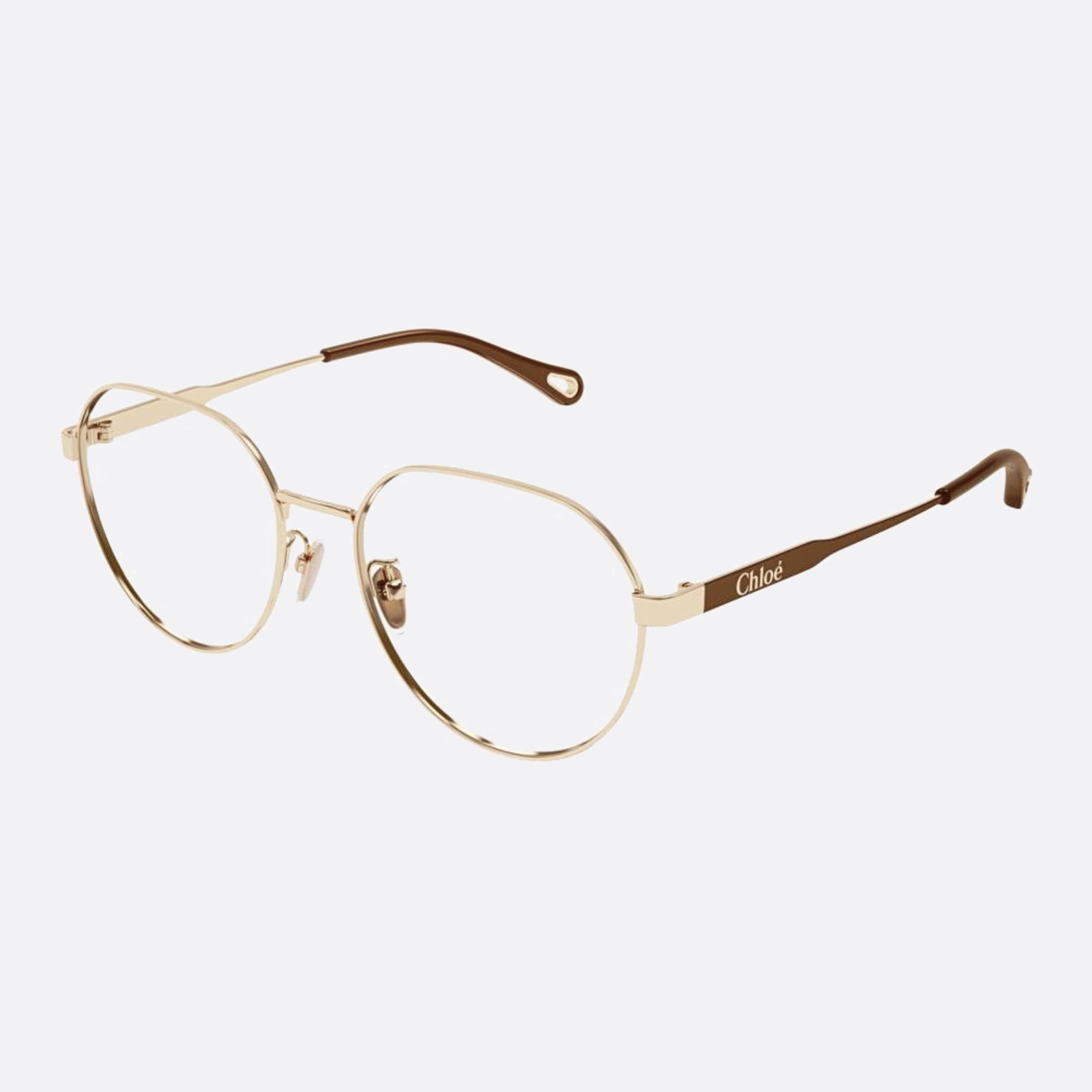 Chloe 54mm Ch0275oa Gold Round Women Eyeglasses - Side View
