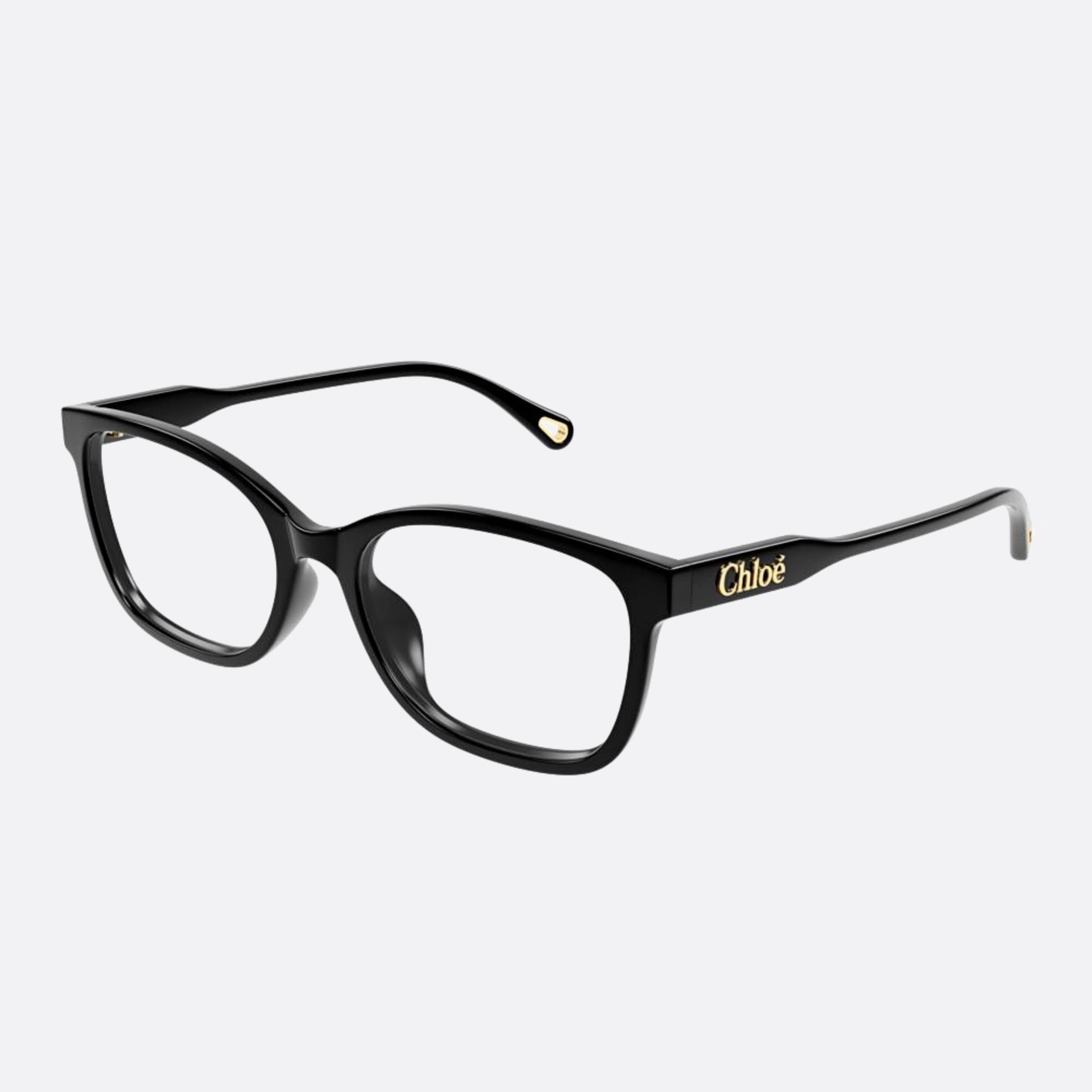 Chloe 54mm Black Squared Women Eyeglasses - Side View