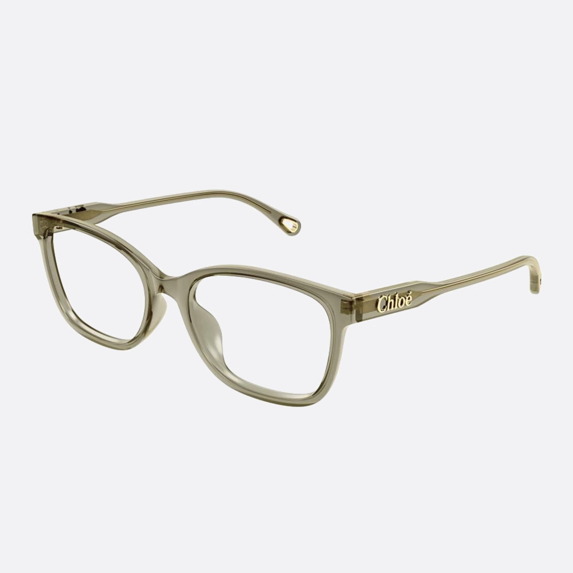 Chloe 54mm Green Squared Women Eyeglasses - Side View
