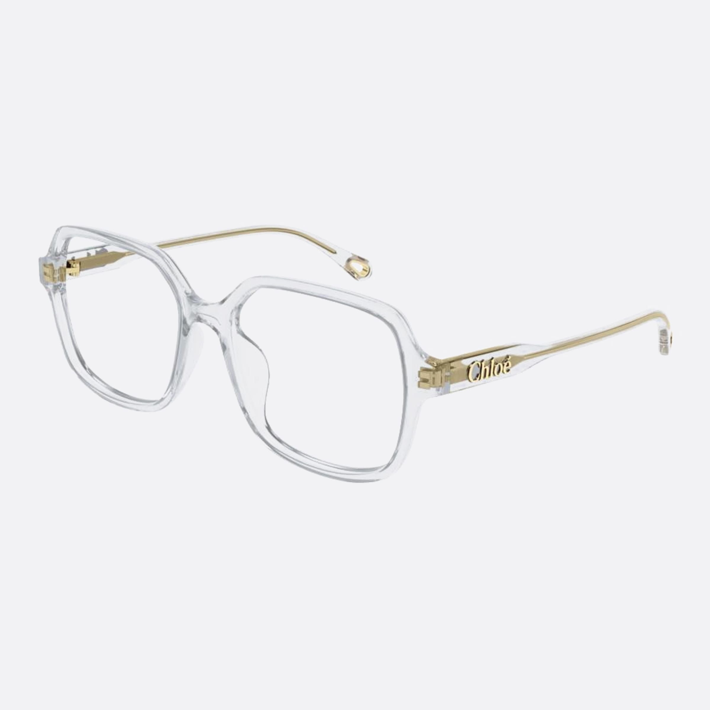 Chloe 53mm Grey Squared Women Eyeglasses - Side View