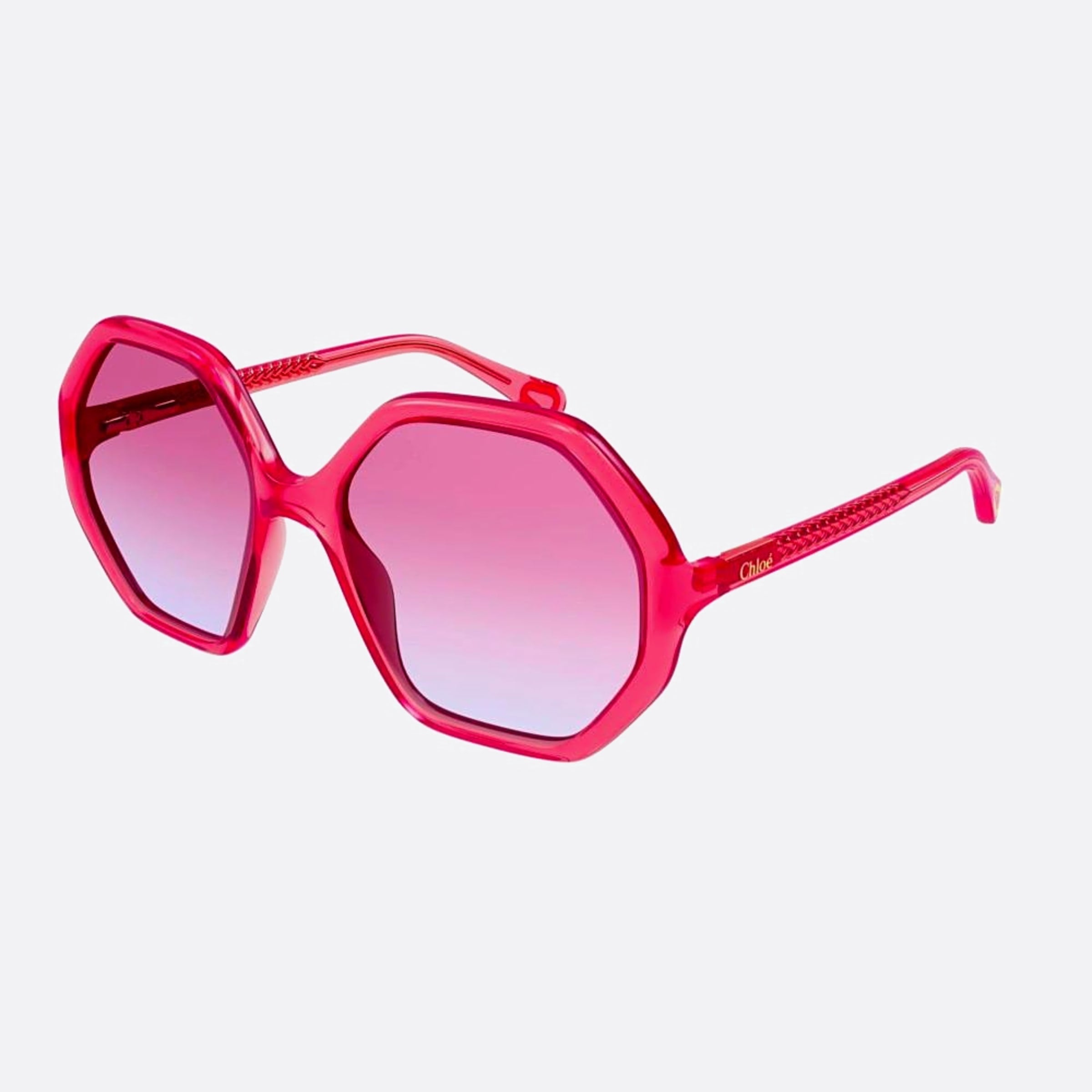 Chloe 51mm Esther Junior Pink Oversize Children Sunglasses - Side View