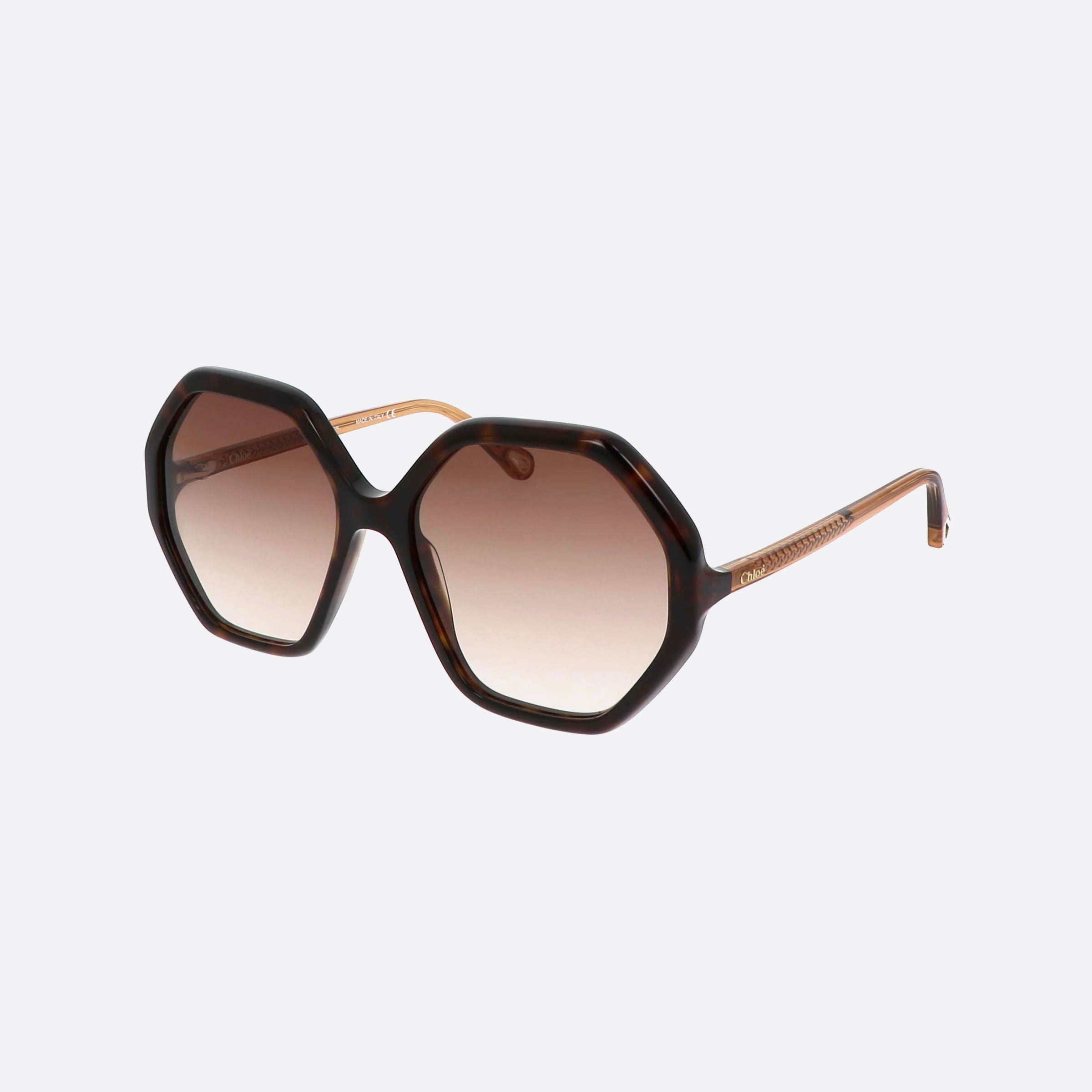 Chloe 58mm Esther Havana Oversize Women Sunglasses - Main View