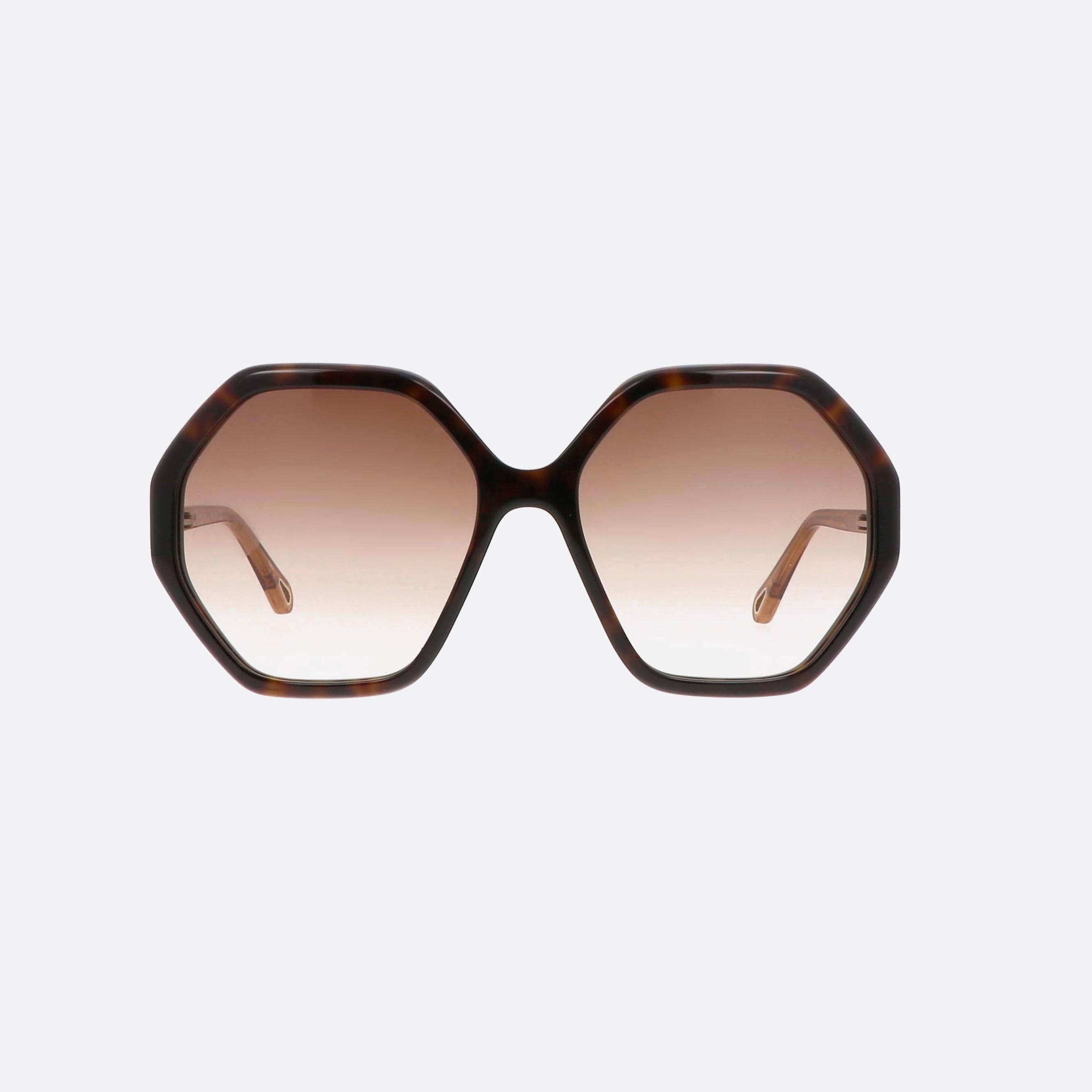 Chloe 58mm Esther Havana Oversize Women Sunglasses - Side View