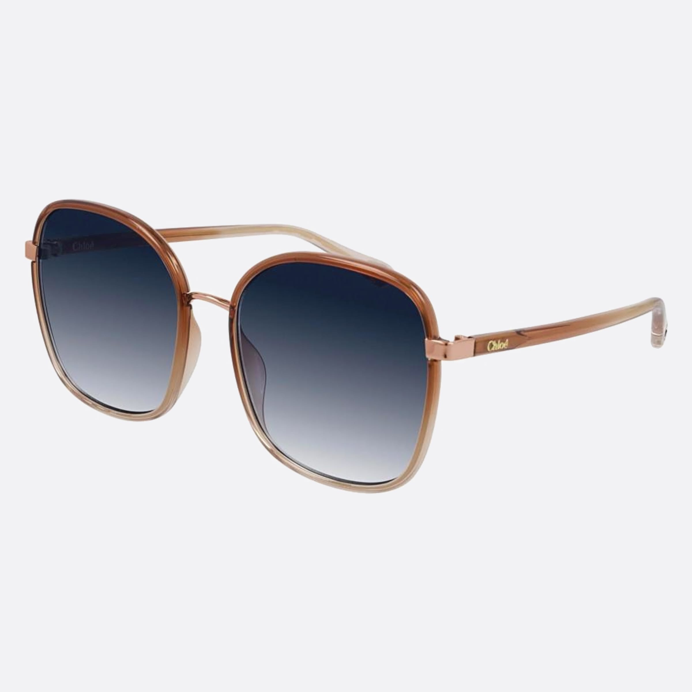 Chloe 59mm Franky Brown Oversize Women Sunglasses - Side View