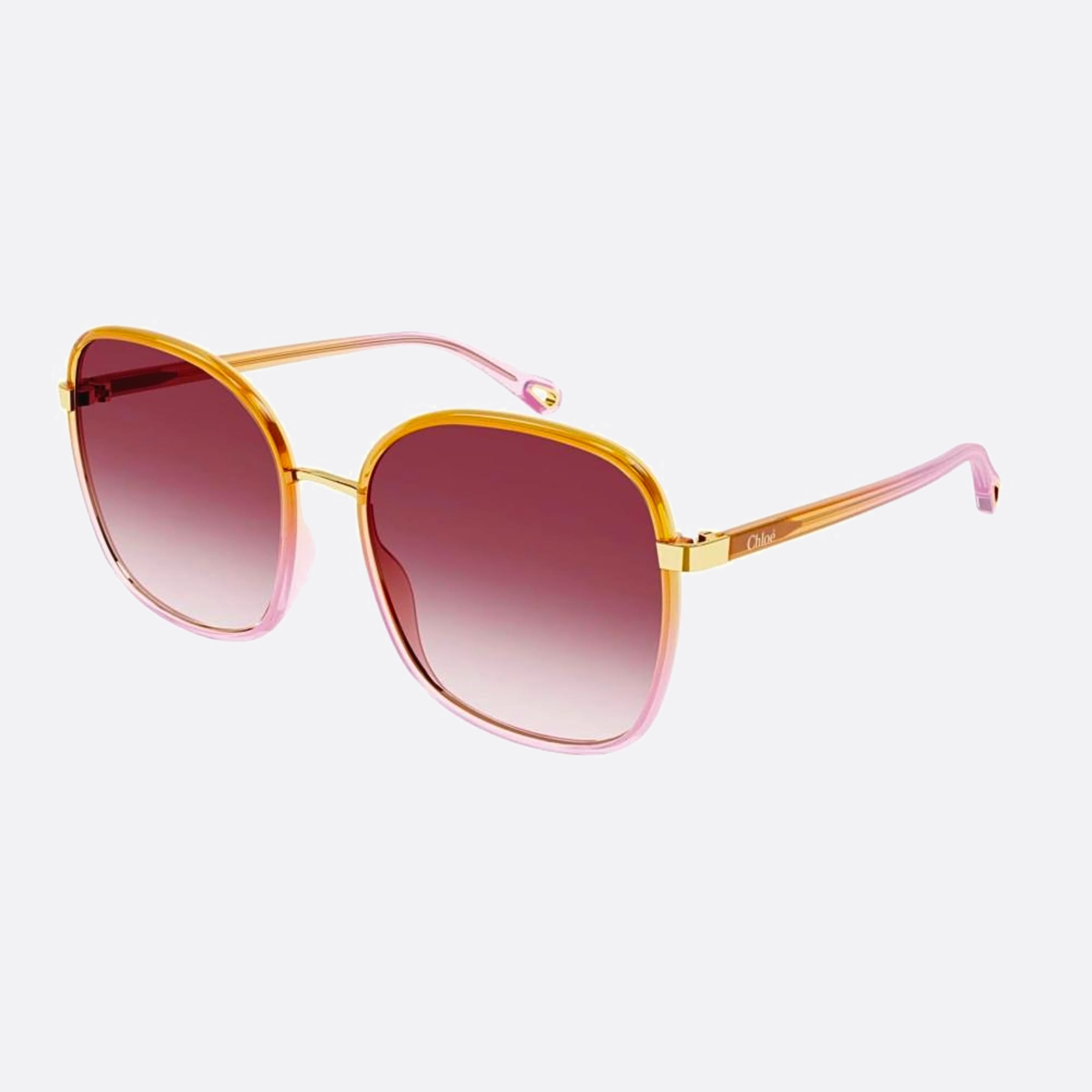 Chloe 56mm Franky Pink Oversize Women Sunglasses - Side View