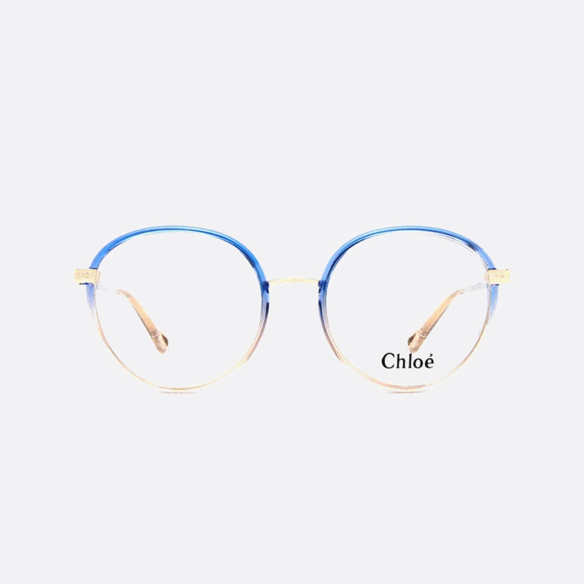Chloe 51mm Franky Blue Round Women Eyeglasses - Main View