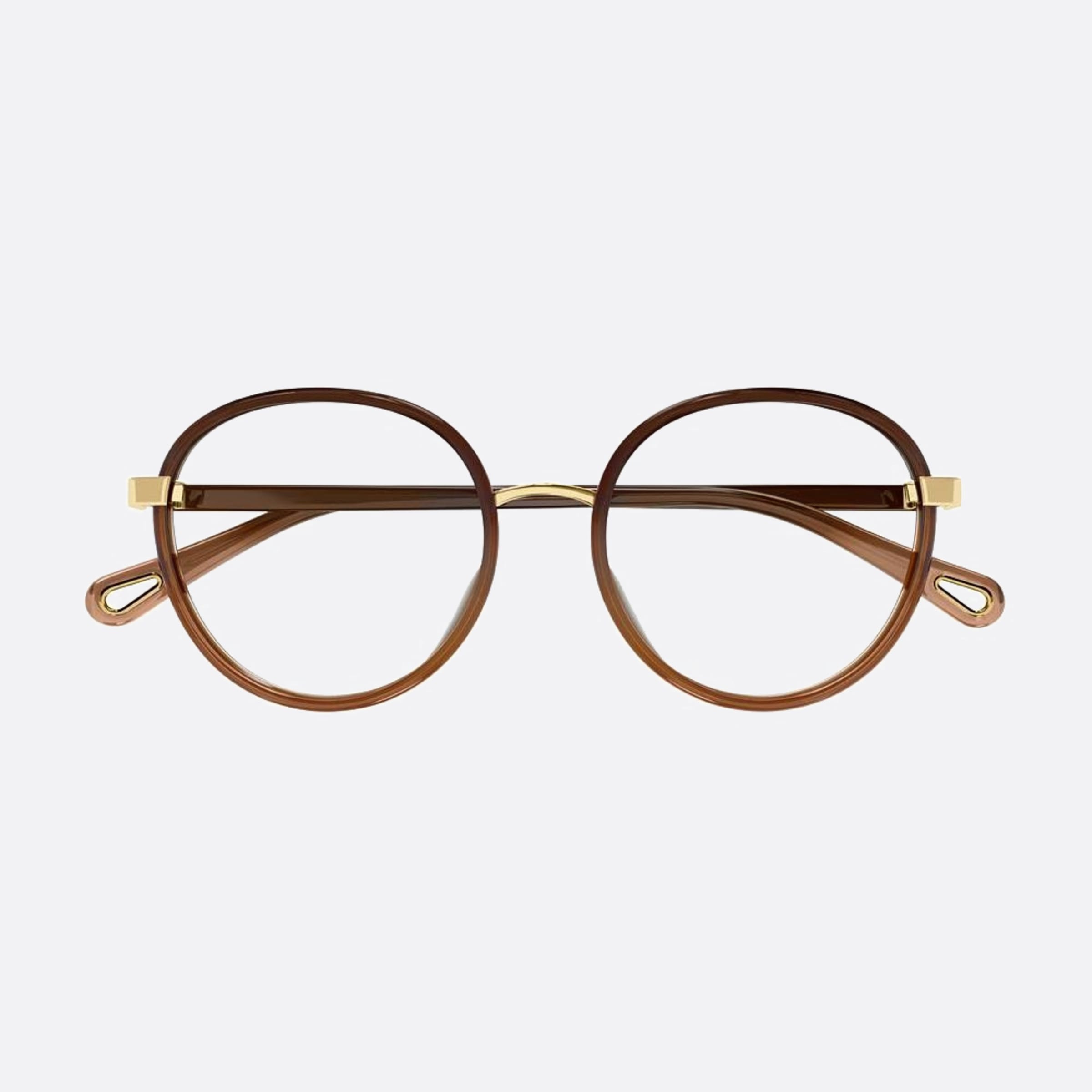 Chloe 51mm Franky Brown Round Women Eyeglasses - Main View