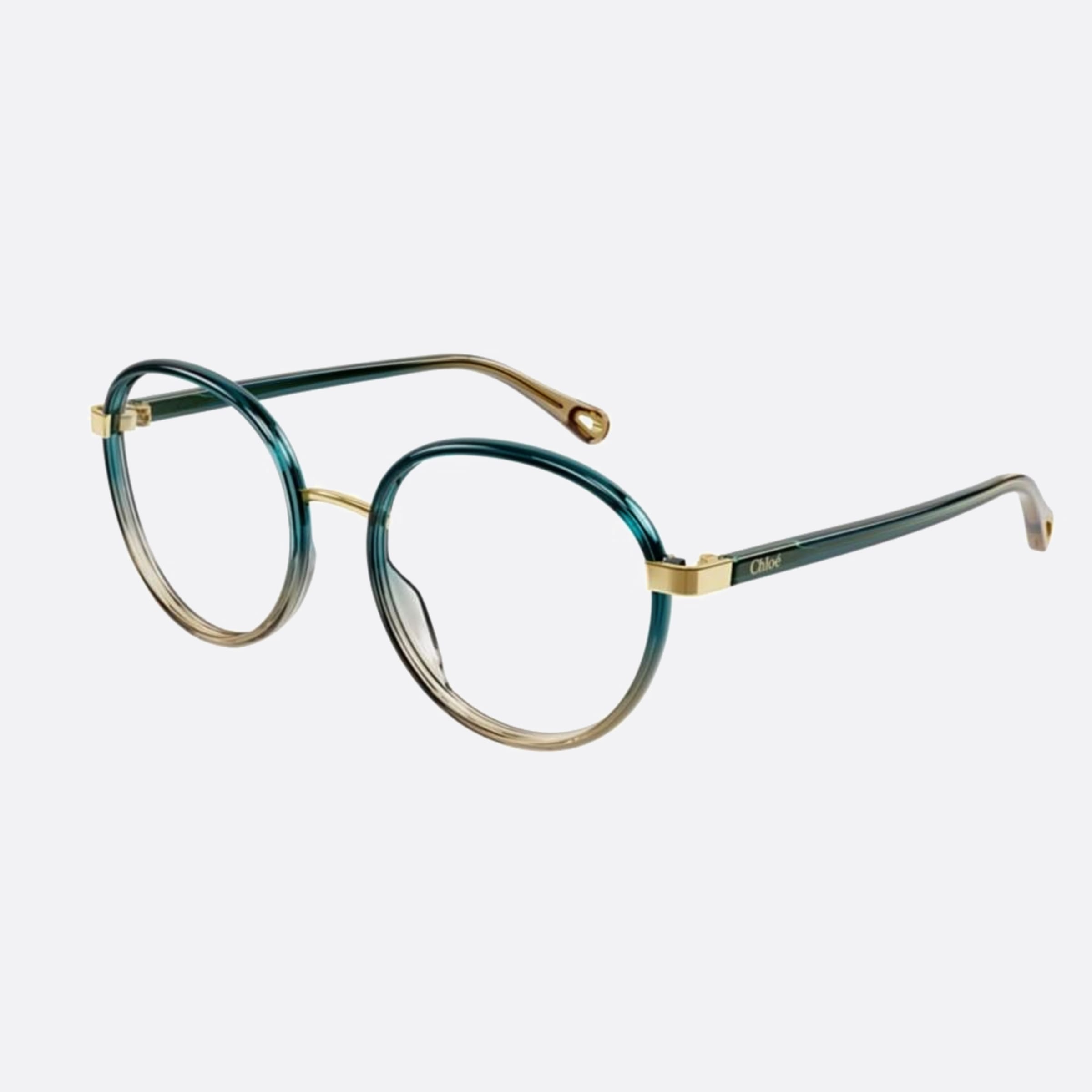 Chloe 51mm Franky Blue Round Women Eyeglasses - Side View