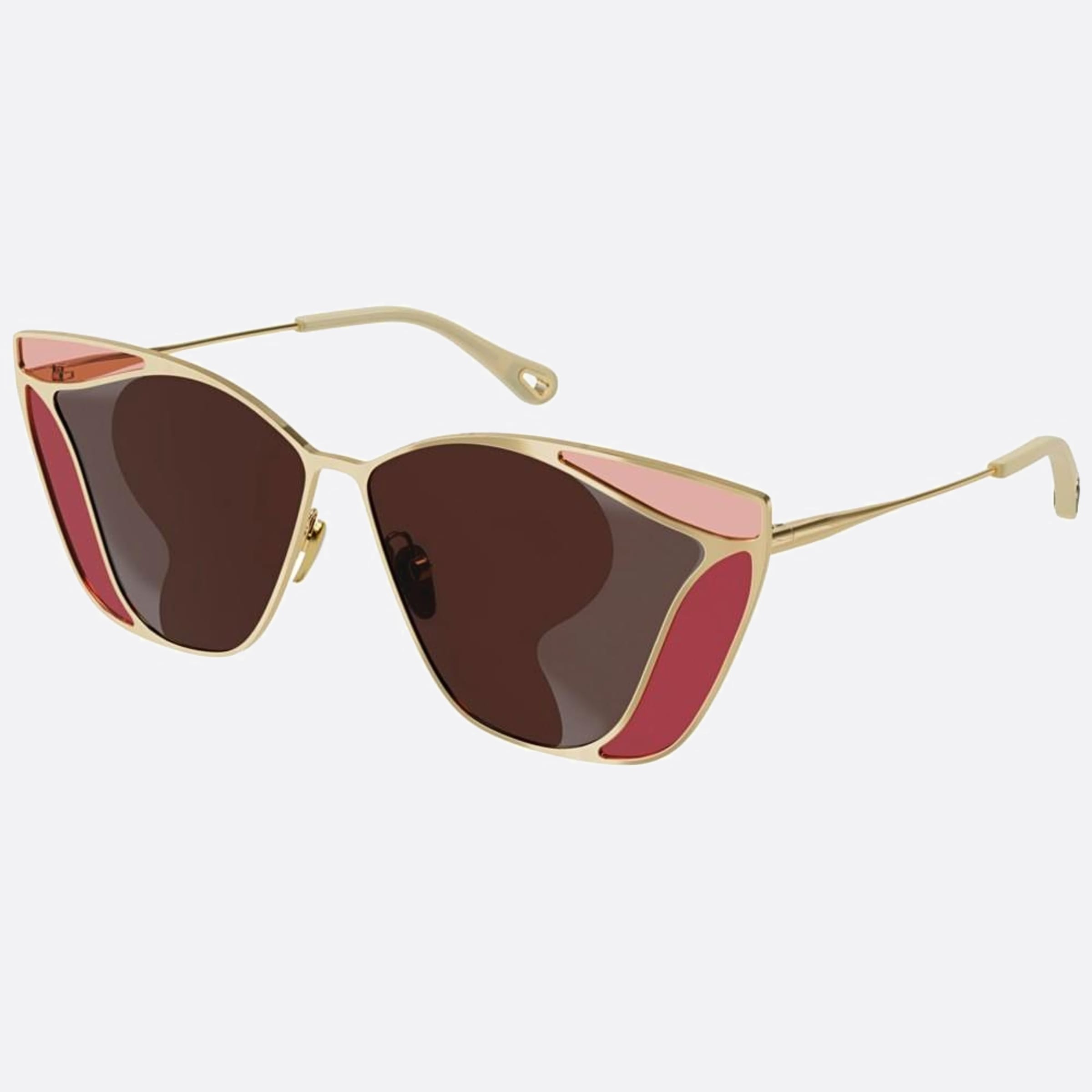 Chloe 59mm Gemma Gold Geometric Women Sunglasses - Side View