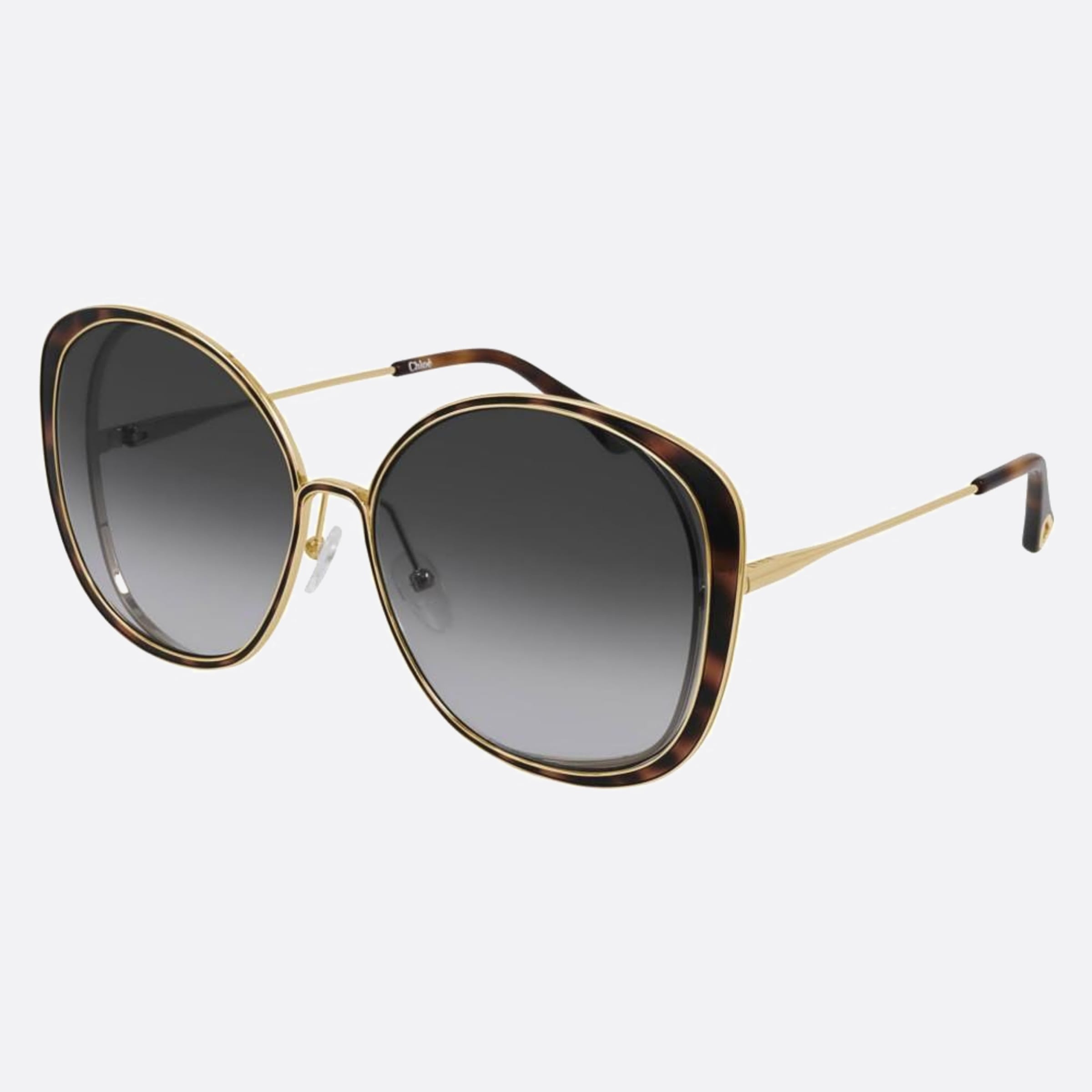 Chloe 63mm Women's Hanah Havana Visor Sunglasses - Side View