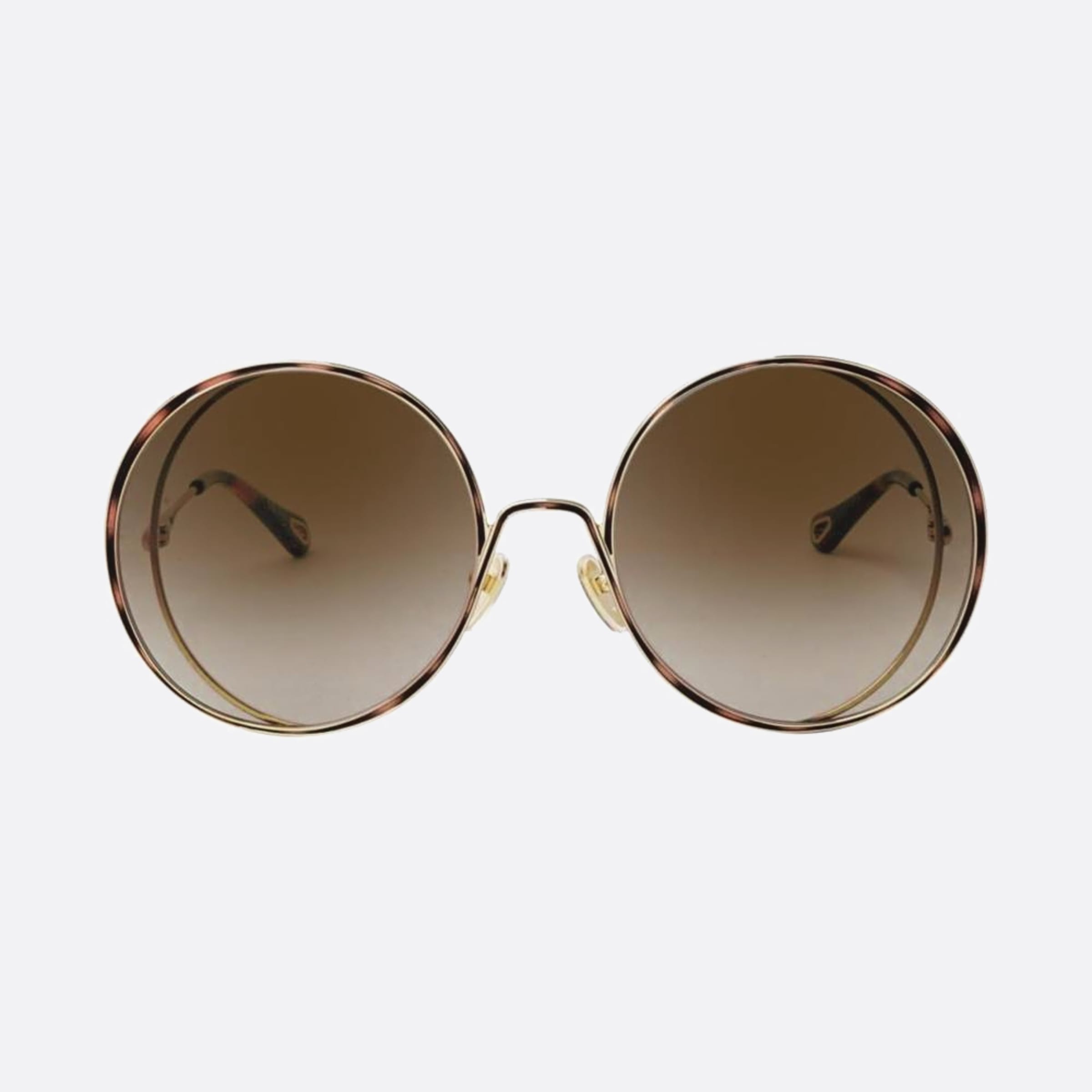 Chloe 61mm Hanah Havana Round Women Sunglasses - Main View