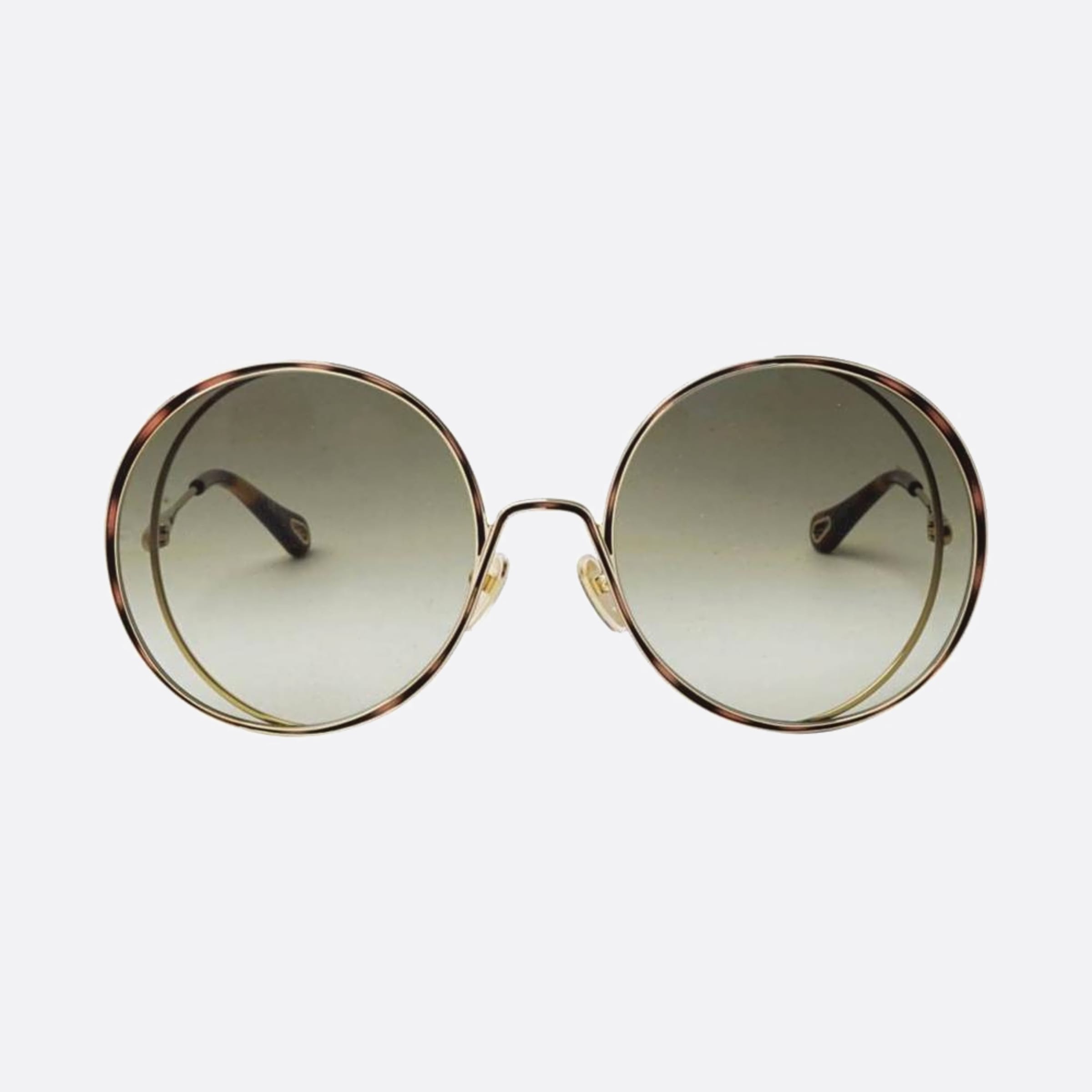 Chloe 61mm Hanah Havana Round Women Sunglasses - Main View