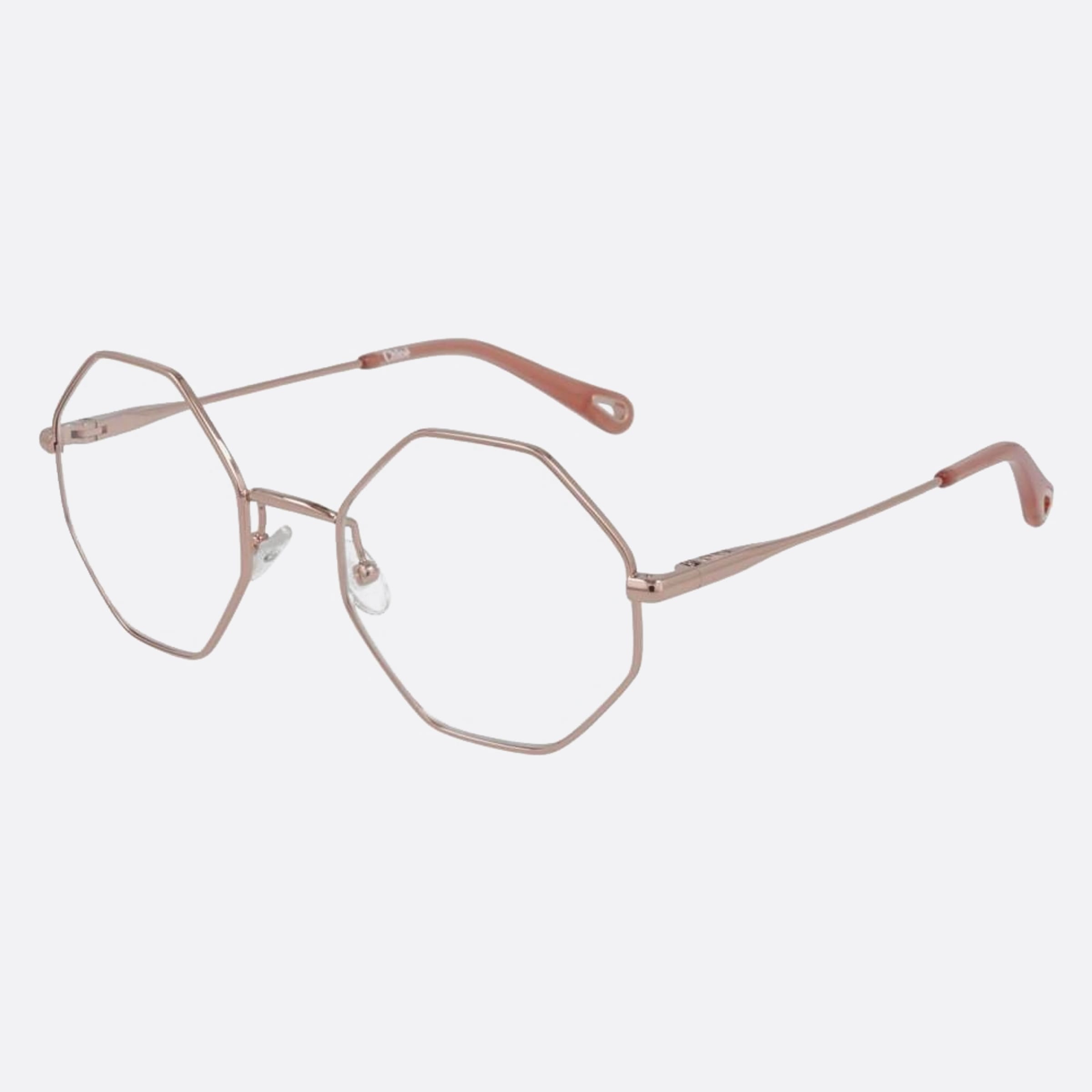 Chloe 50mm Joni Pink Geometric Women Eyeglasses - Side View