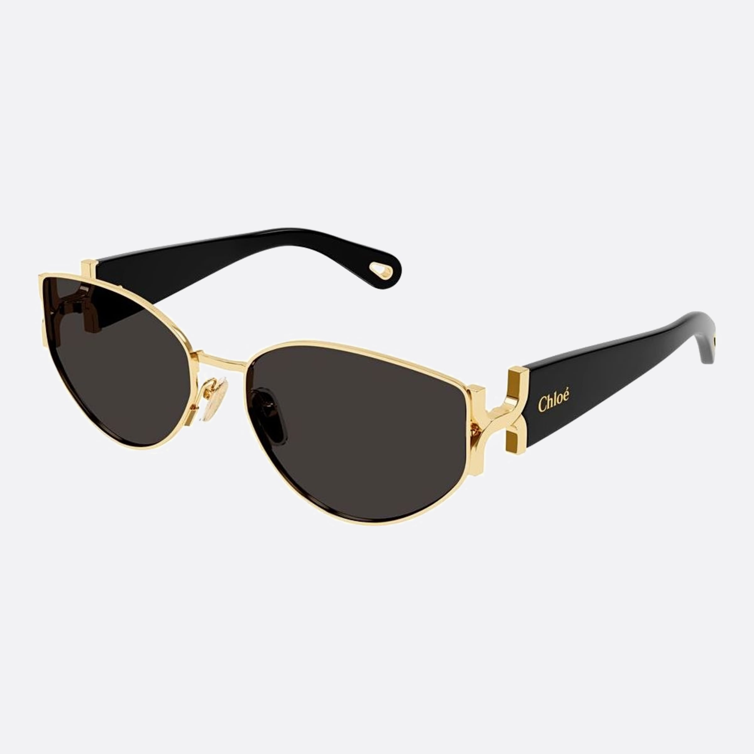 Chloe 59mm Marcie Gbg Gold Oval Women Sunglasses - Side View