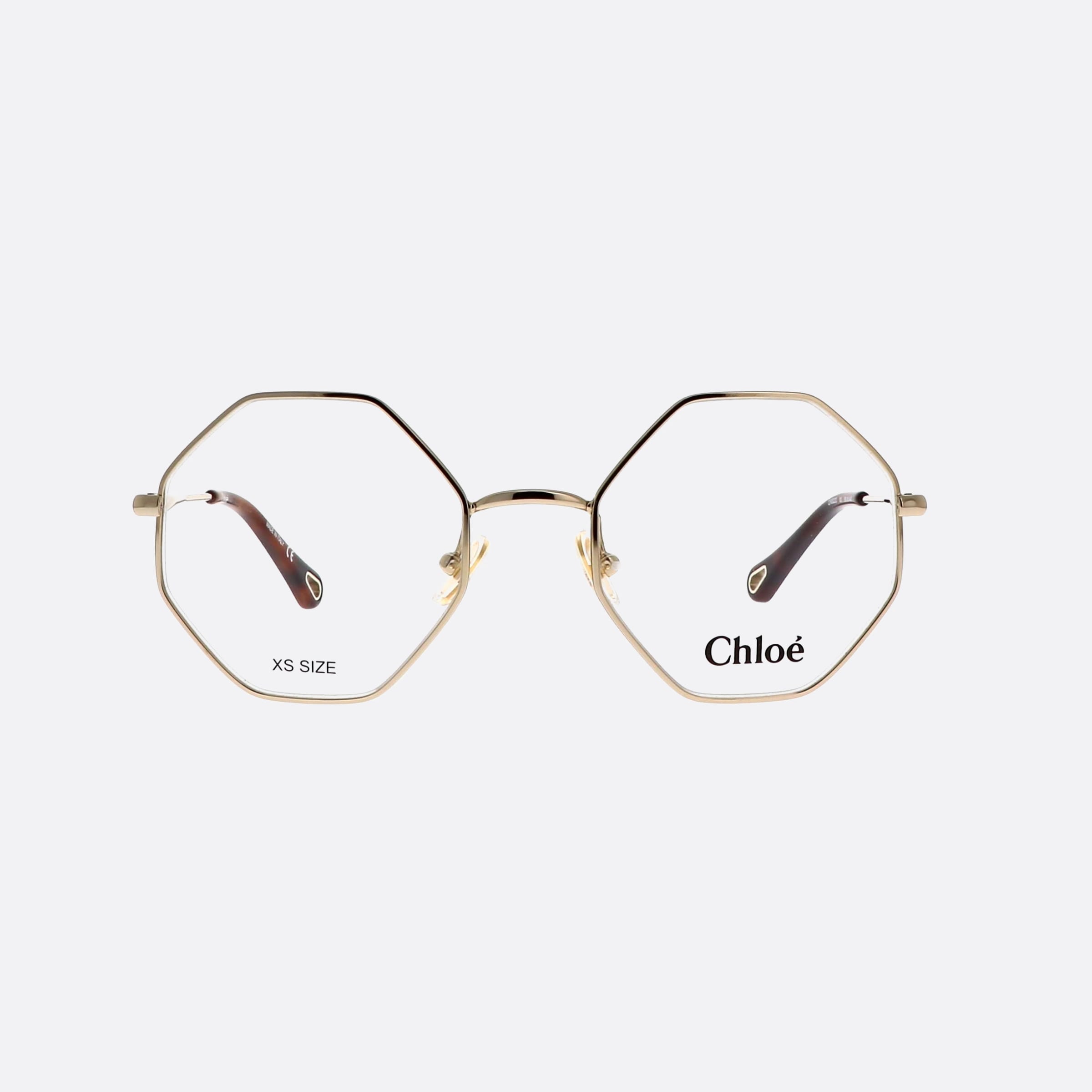 Chloe 50mm Palma Gold Geometric Women Eyeglasses - Side View