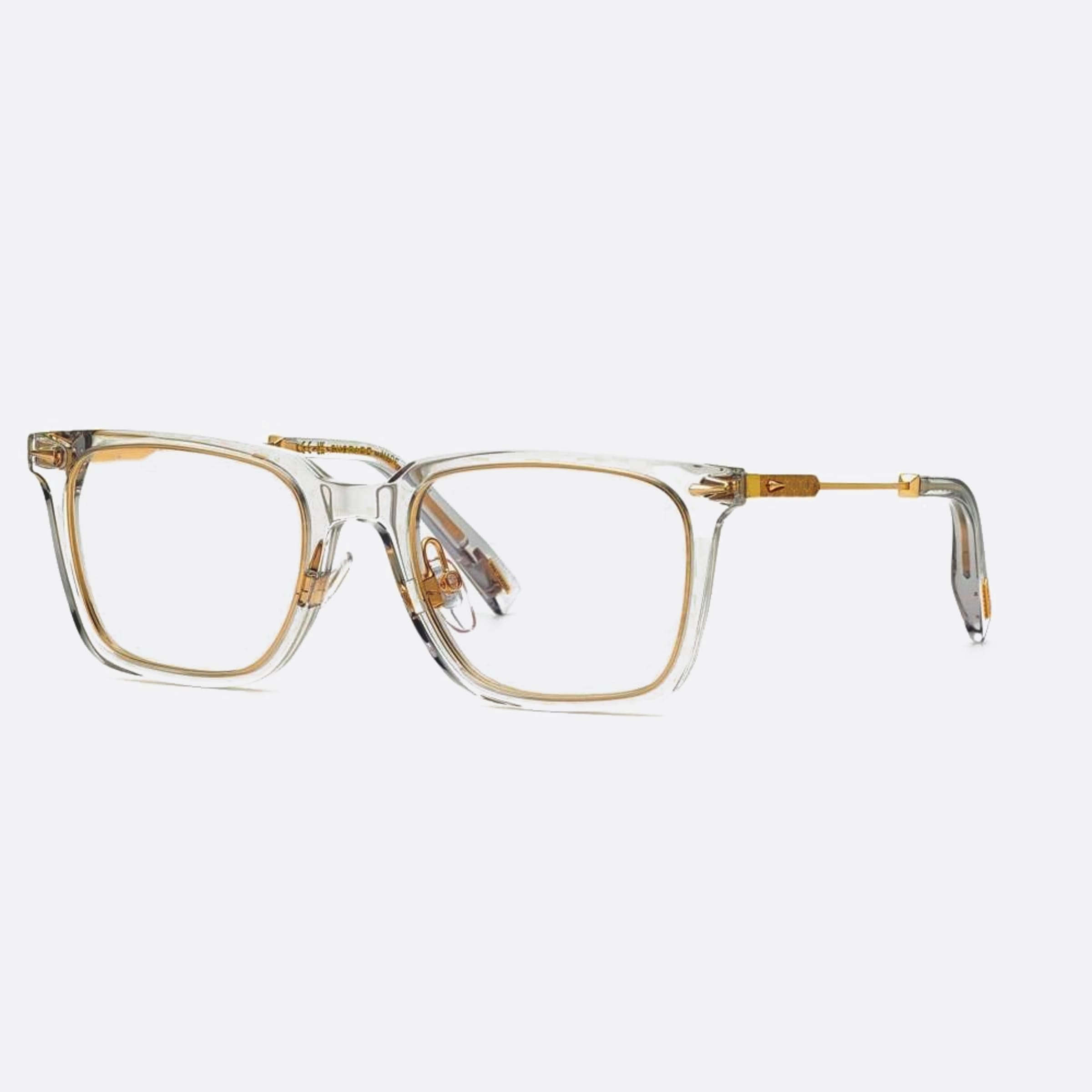 Chopard 52mm Vch346 06s8 Grey Geometric Unisex Eyeglasses - Side View