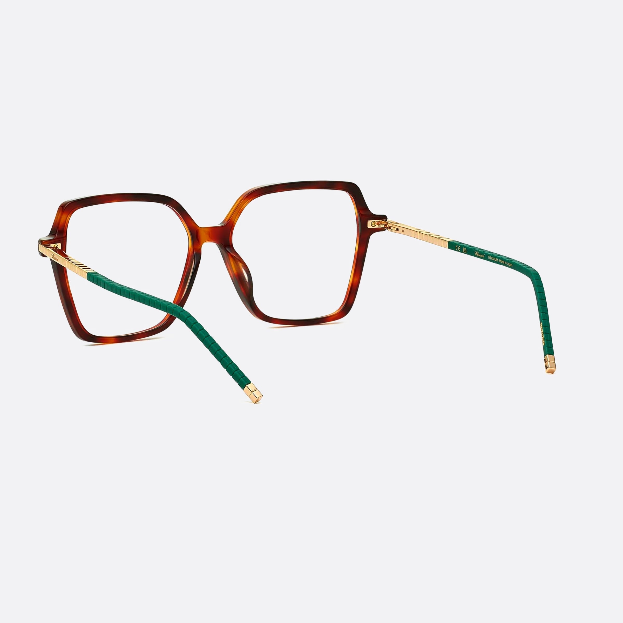 Chopard 55mm Vch348m 09xw Havana Butterfly Women Eyeglasses - Side View