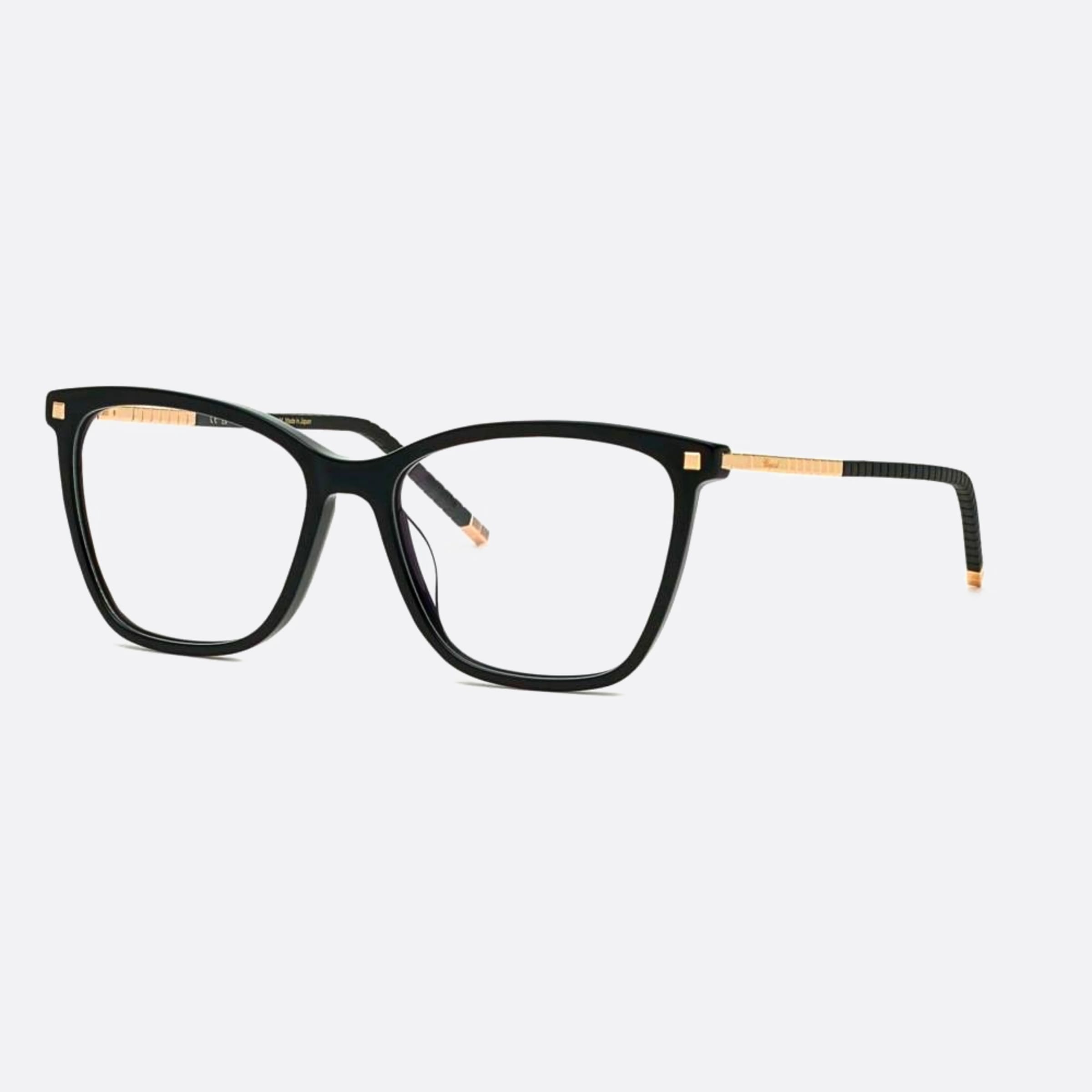 Chopard 55mm Vch349m 0blk Black Geometric Women Eyeglasses - Side View