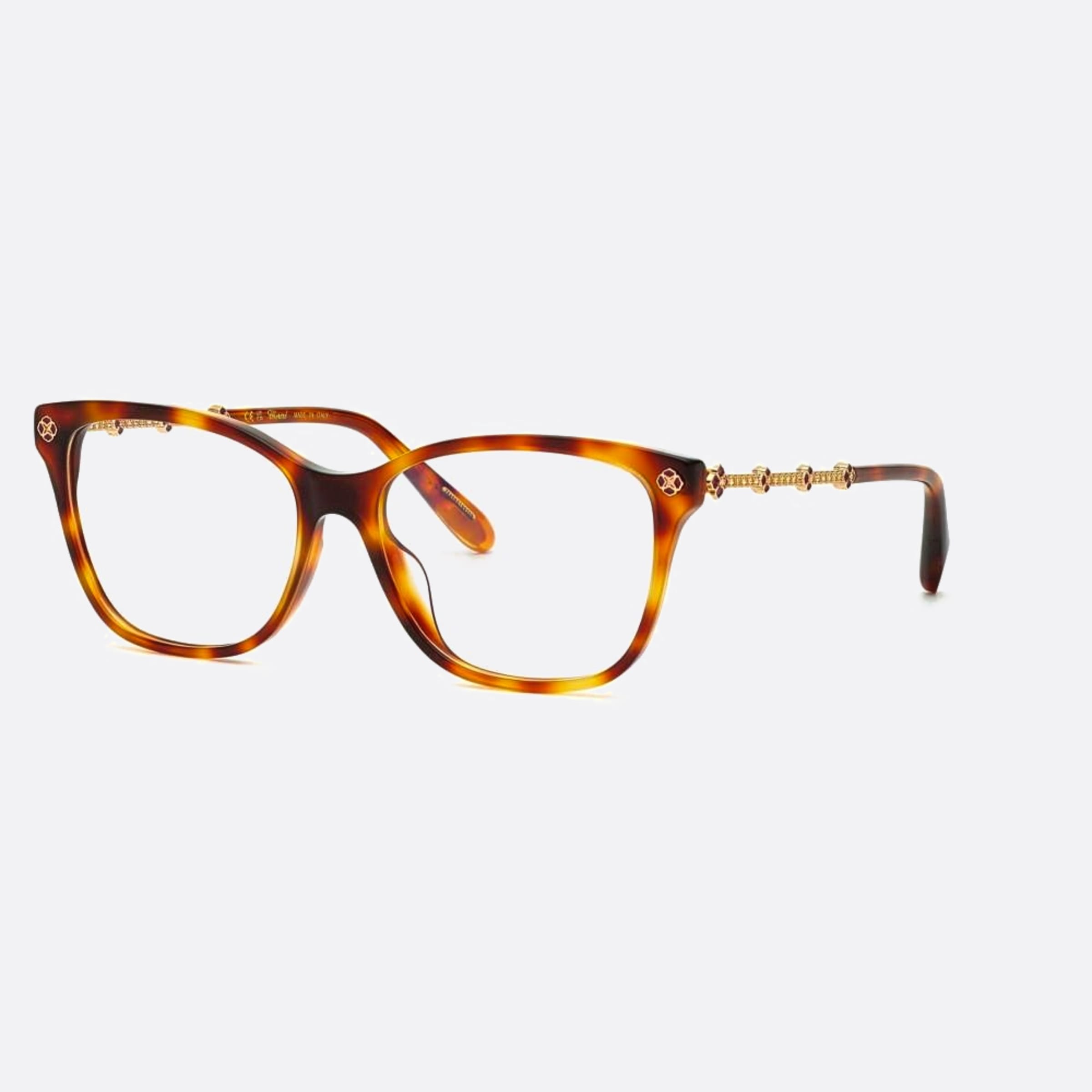 Chopard 54mm Vch352s 03aq Havana Geometric Women Eyeglasses - Side View