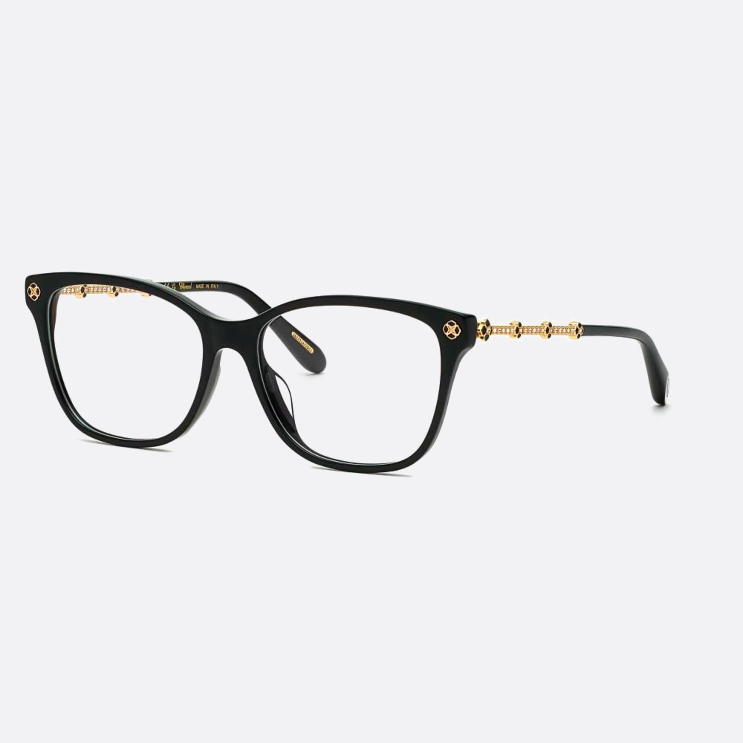 Chopard 54mm Vch352s Black Geometric Women Eyeglasses - Side View