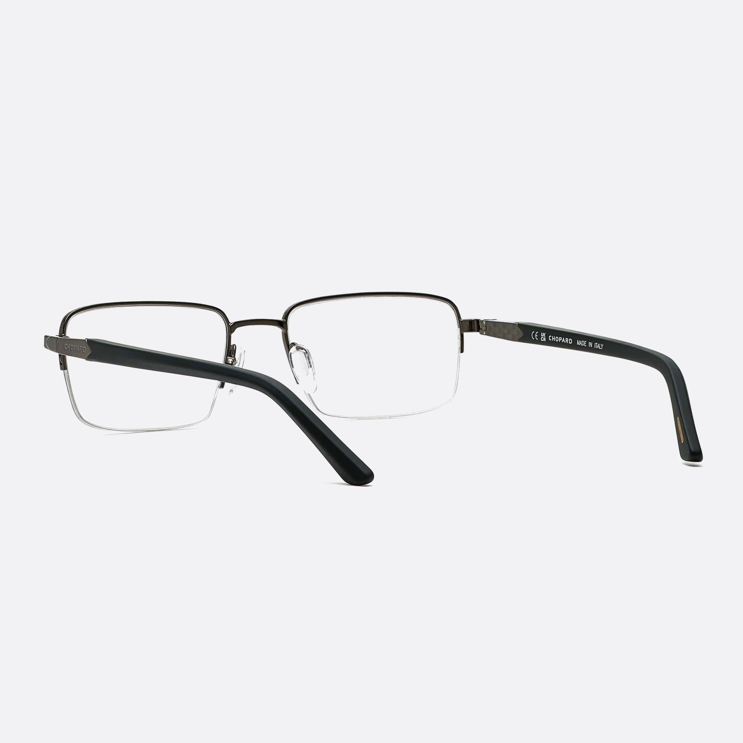 Chopard 55mm Vchg60 Ruthenium Geometric Unisex Eyeglasses - Detail View
