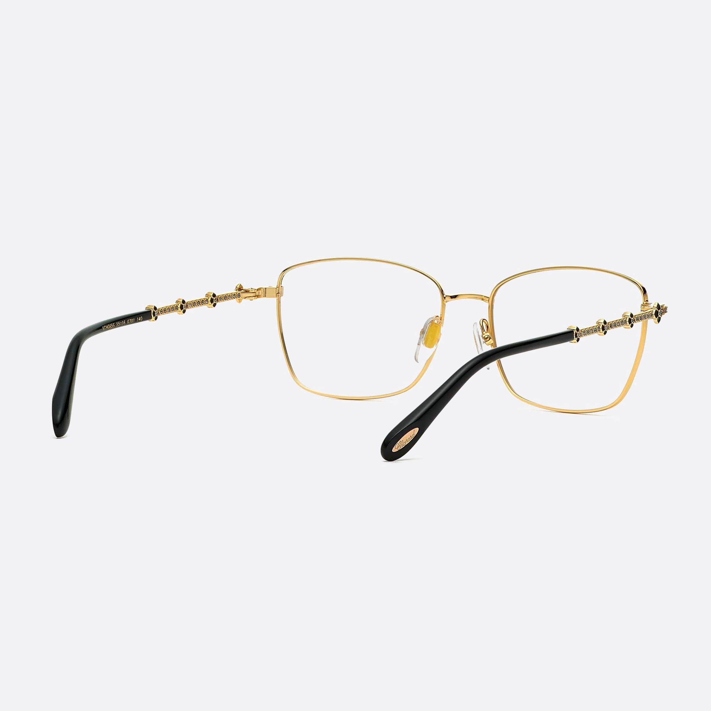 Chopard 55mm Vchg65s Black Geometric Women Eyeglasses - Additional Angle
