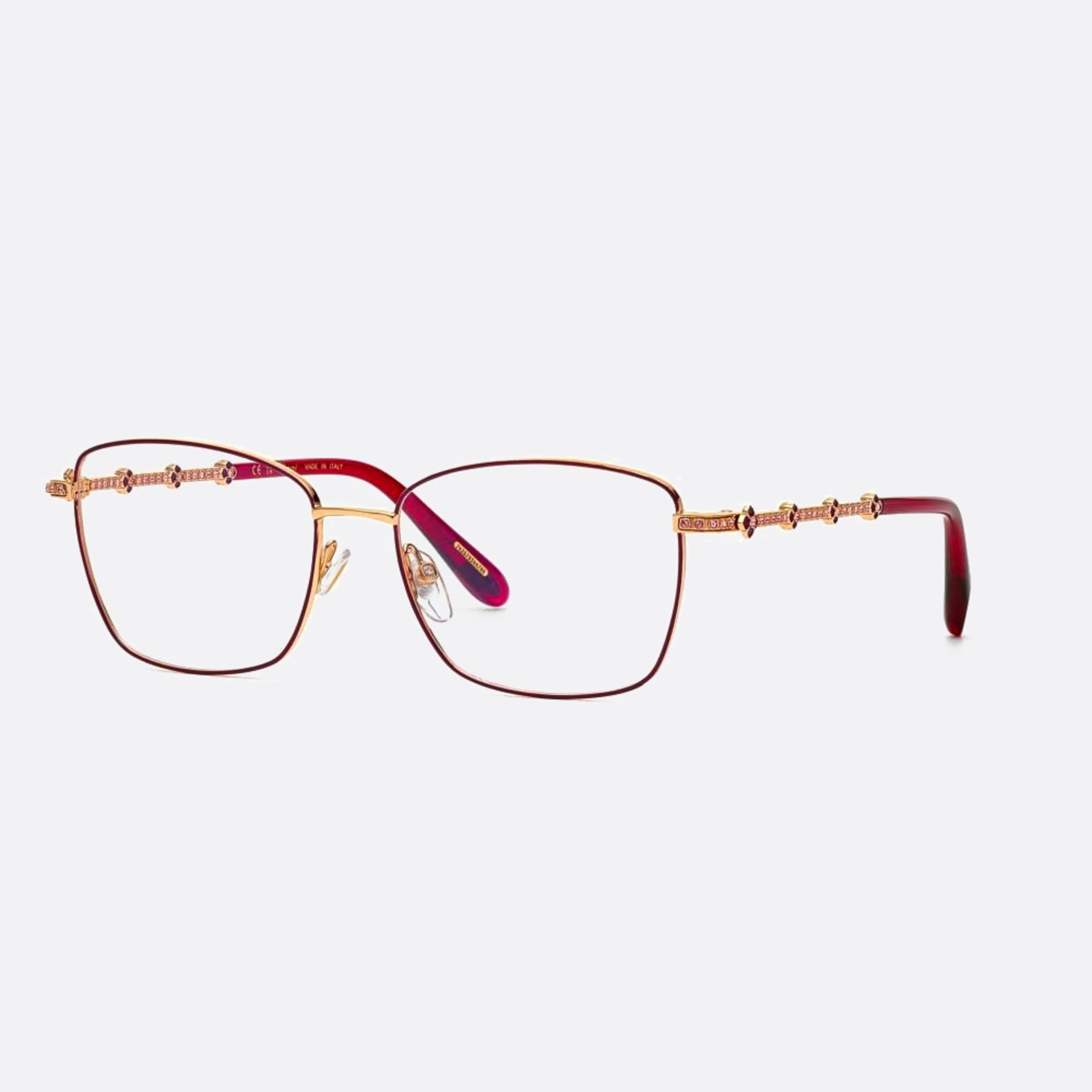 Chopard 55mm Vchg65s 08m2 Red Geometric Women Eyeglasses - Side View