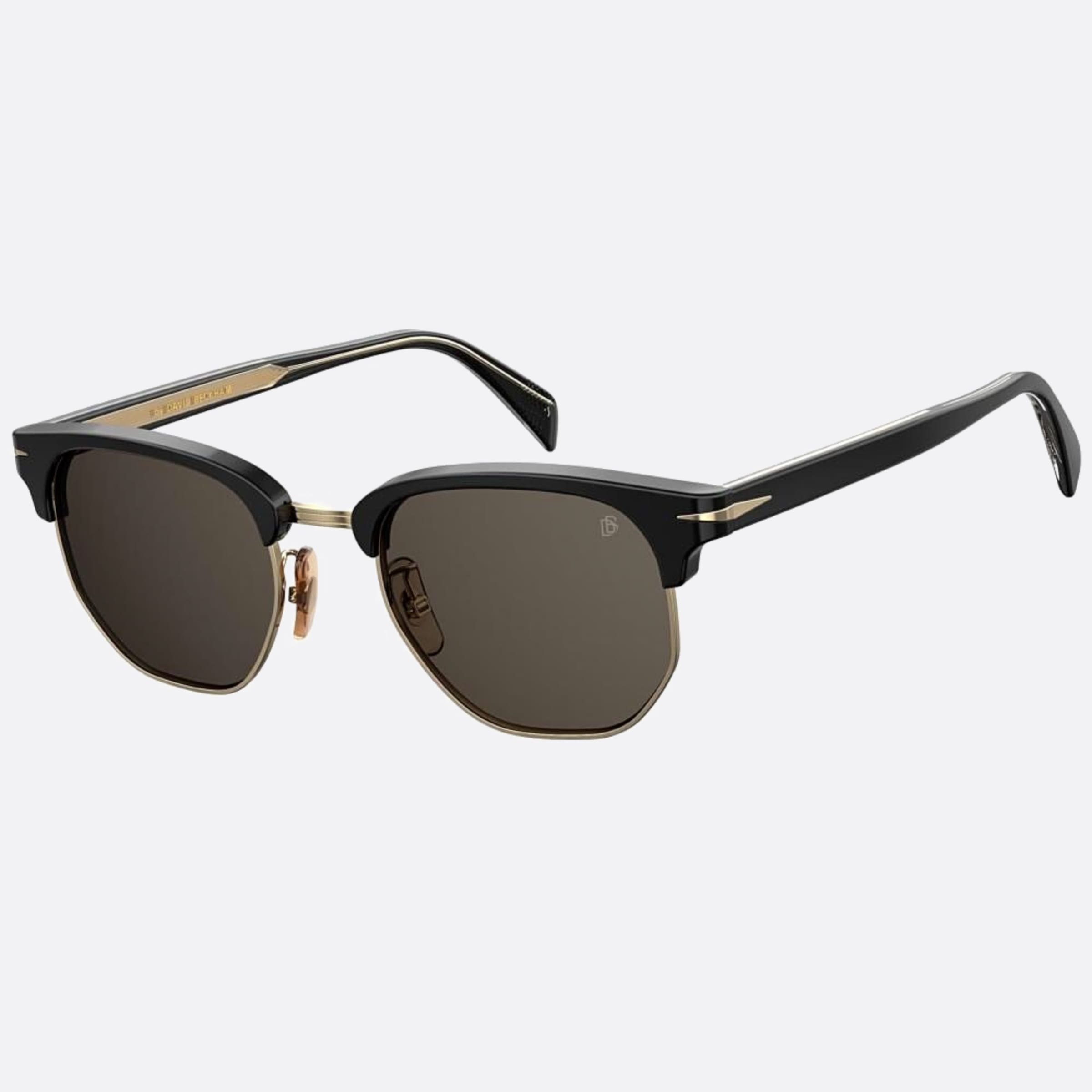 David 51mm Beckham 2m2 Black Geometric Men Sunglasses - Side View