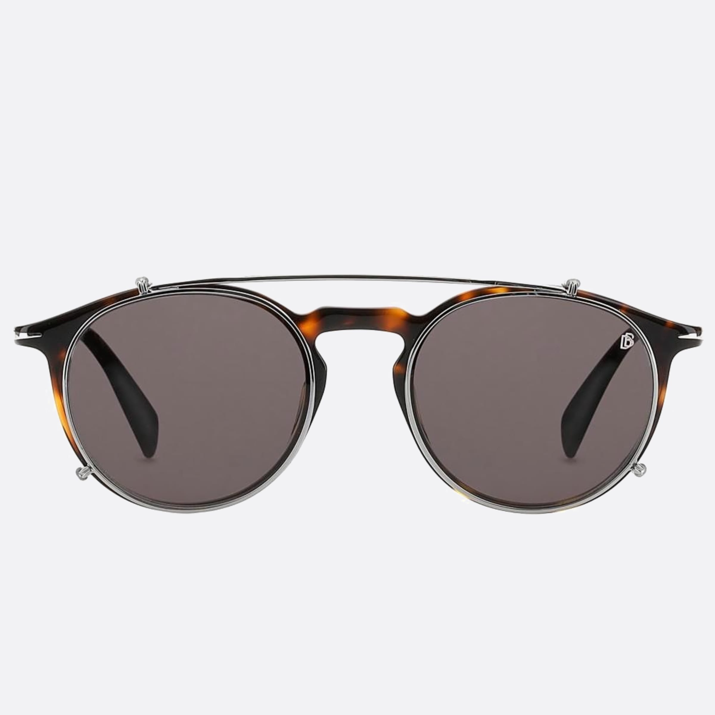 David 49mm Beckham Black Round Men Sunglasses - Main View
