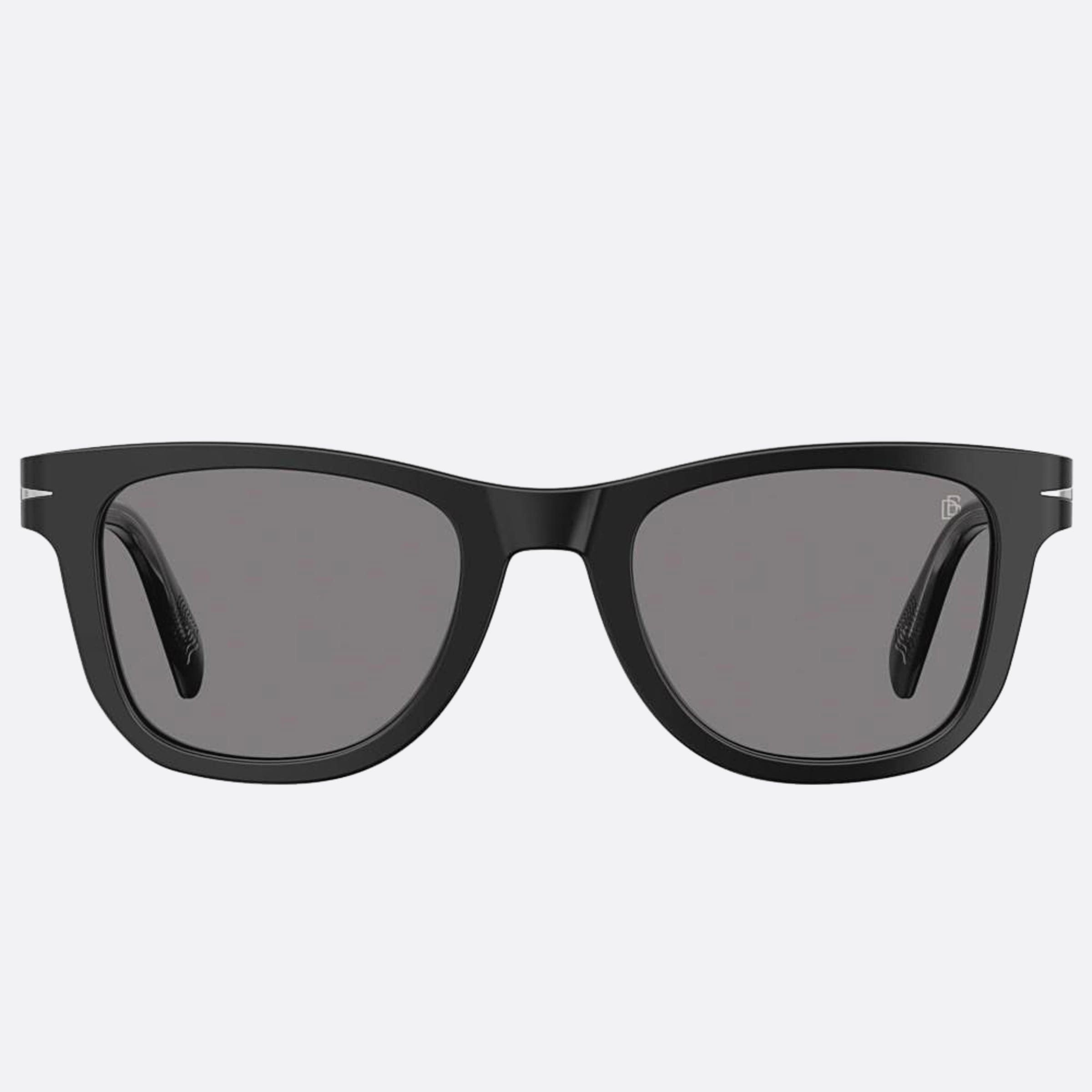 David 50mm Beckham Black Squared Polarized Men Sunglasses - Main View