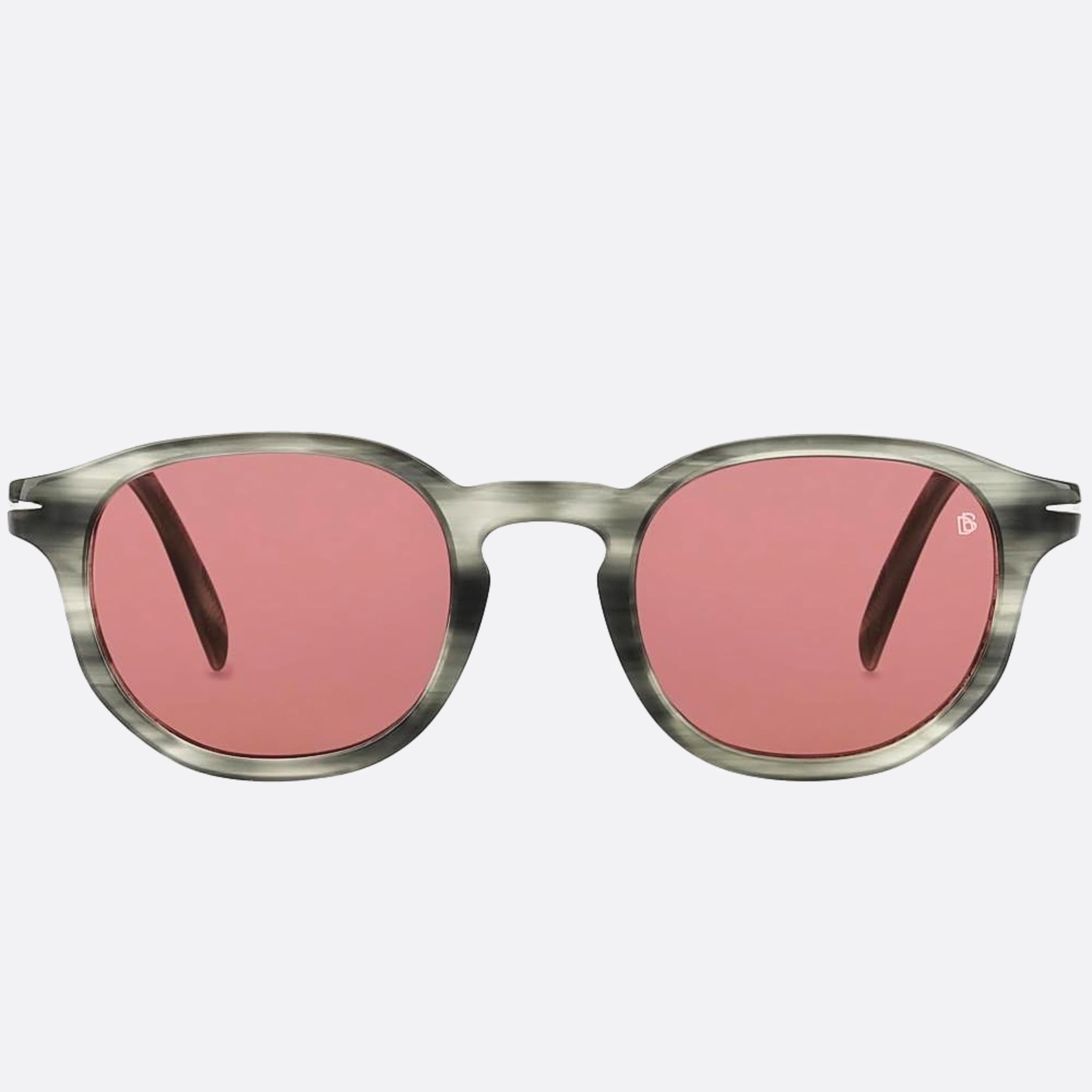David 49mm Beckham 2w8 Grey Round Men Sunglasses - Main View
