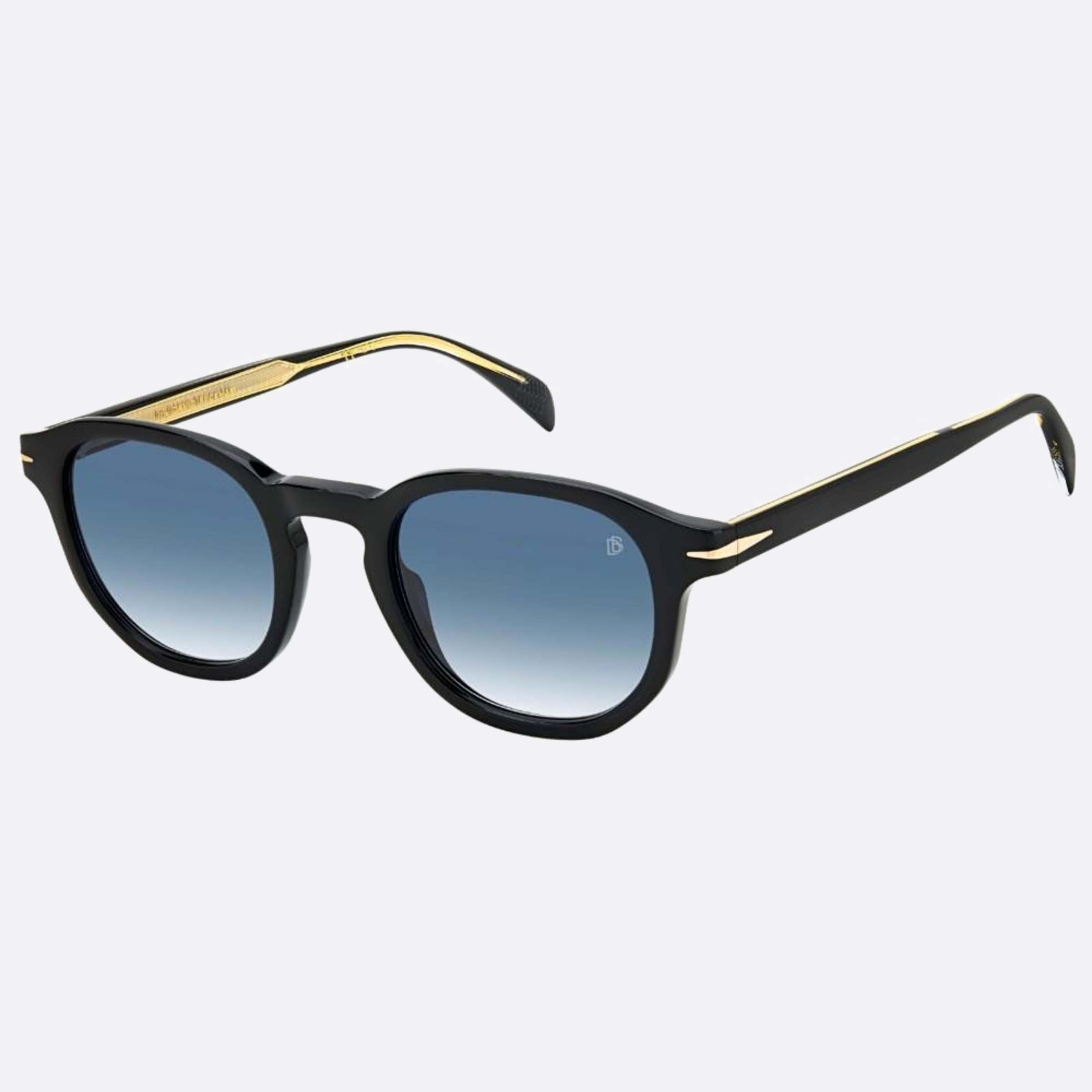 David 49mm Beckham Black Visor Men Sunglasses - Side View