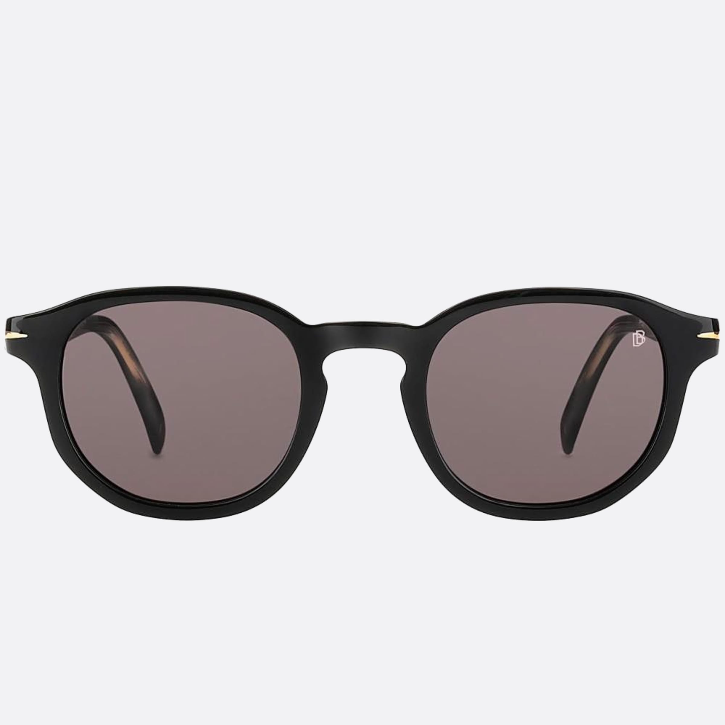 David 49mm Beckham Black Round Men Sunglasses - Main View