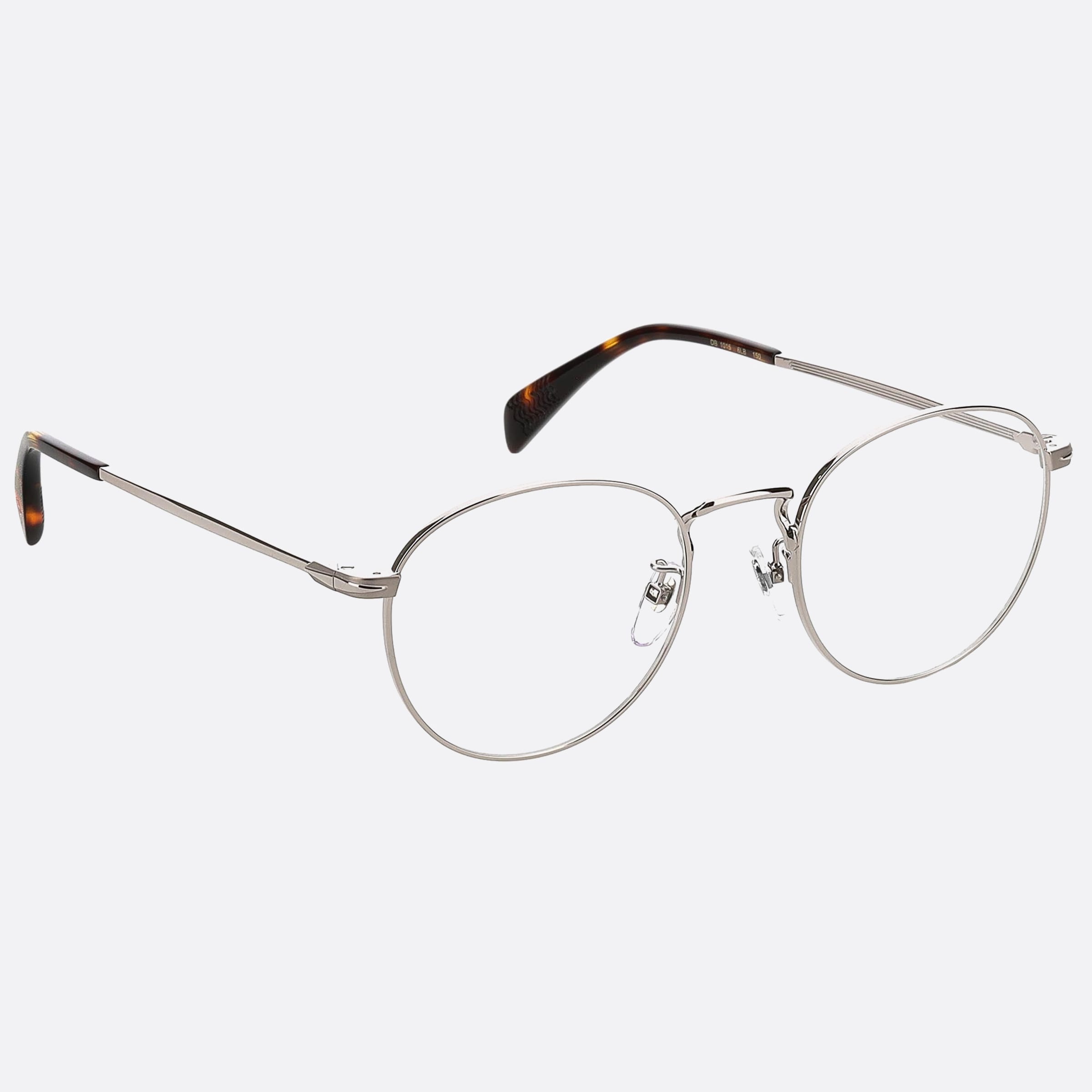 David 52mm Beckham J5g Gold Round Men Eyeglasses - Detail View