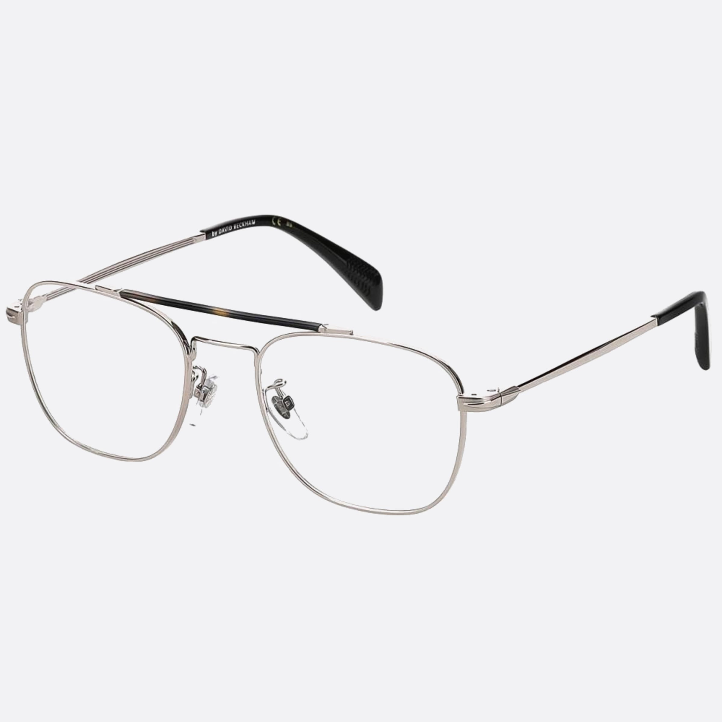 David 52mm Beckham 6lb Ruthenium Geometric Men Eyeglasses - Side View