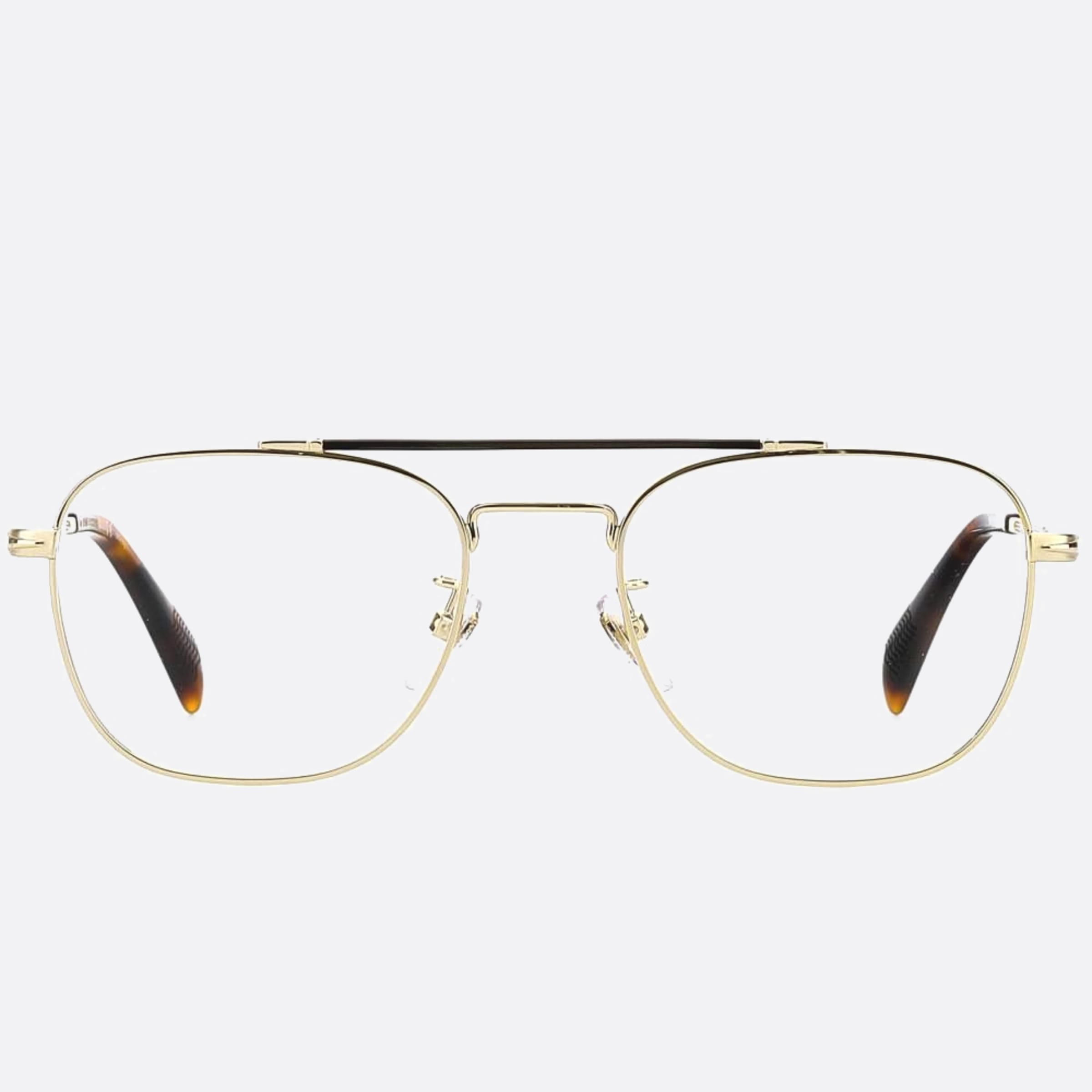 David 52mm Beckham J5g Gold Geometric Men Eyeglasses - Main View