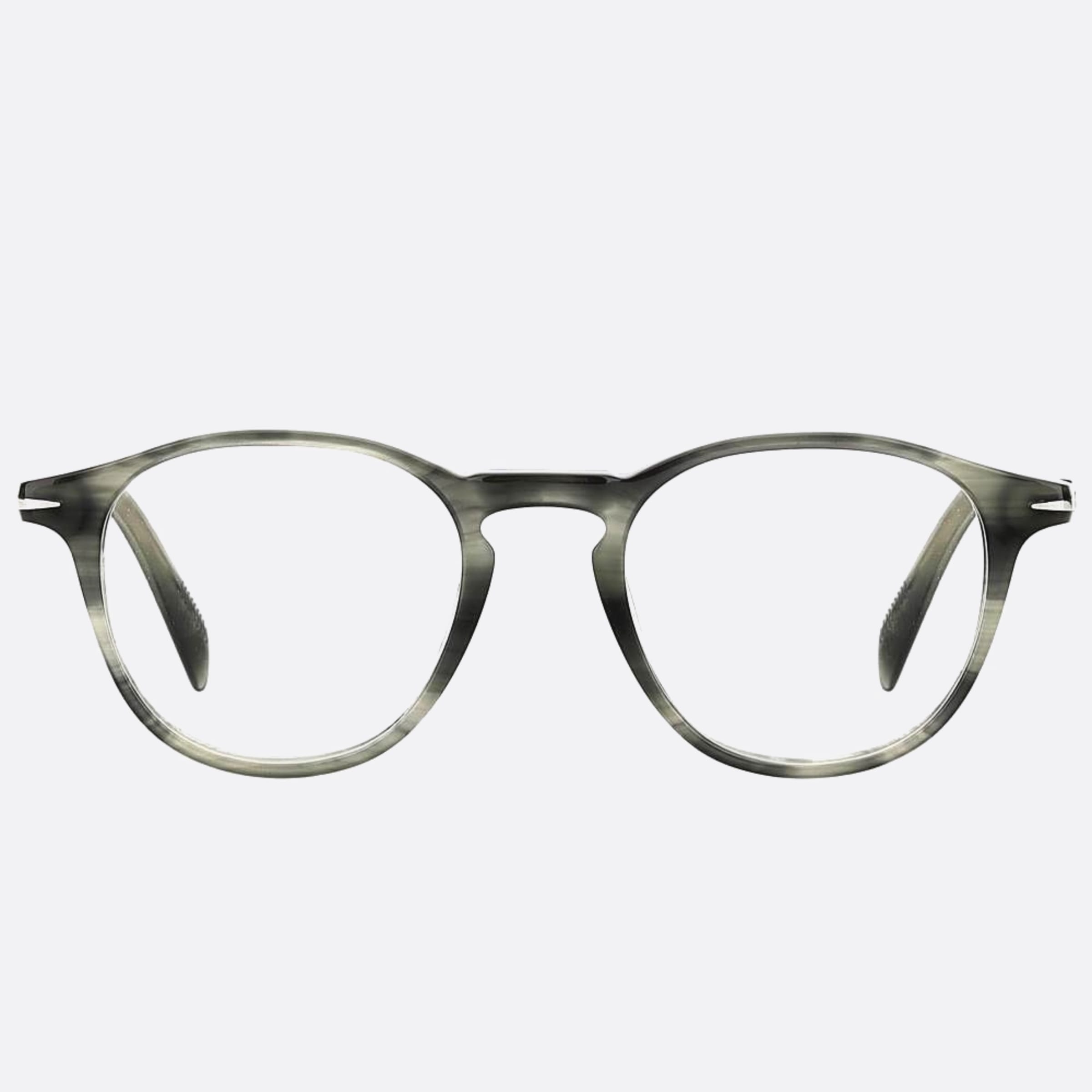 David 47mm Beckham 2w8 Grey Round Men Eyeglasses - Main View