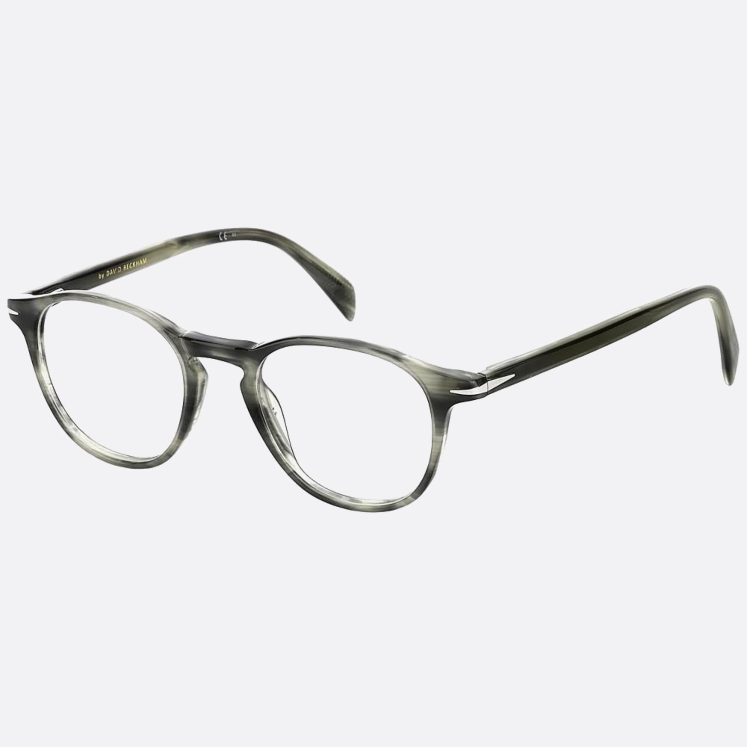 David 47mm Beckham 2w8 Grey Round Men Eyeglasses - Side View