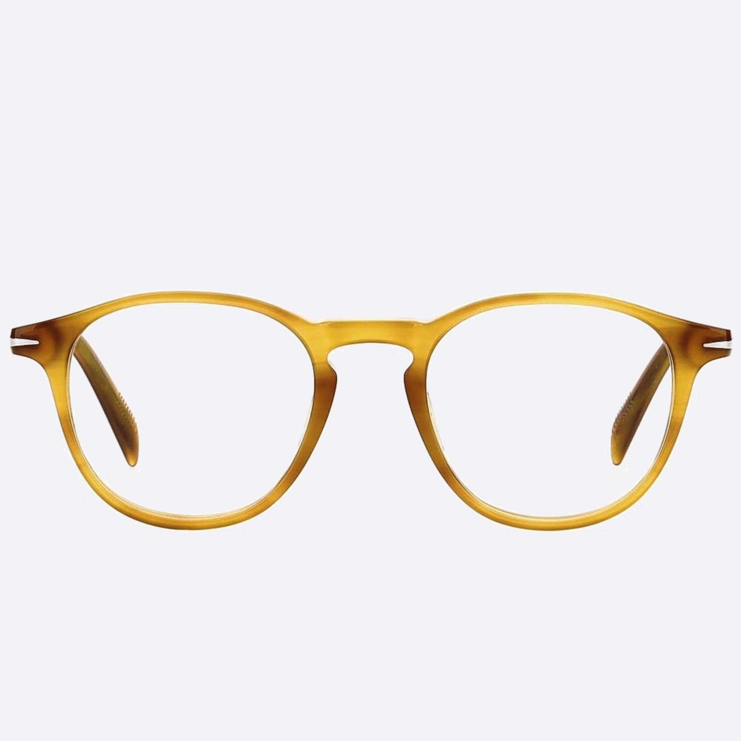 David 49mm Beckham Ex4 Brown Round Men Eyeglasses - Main View