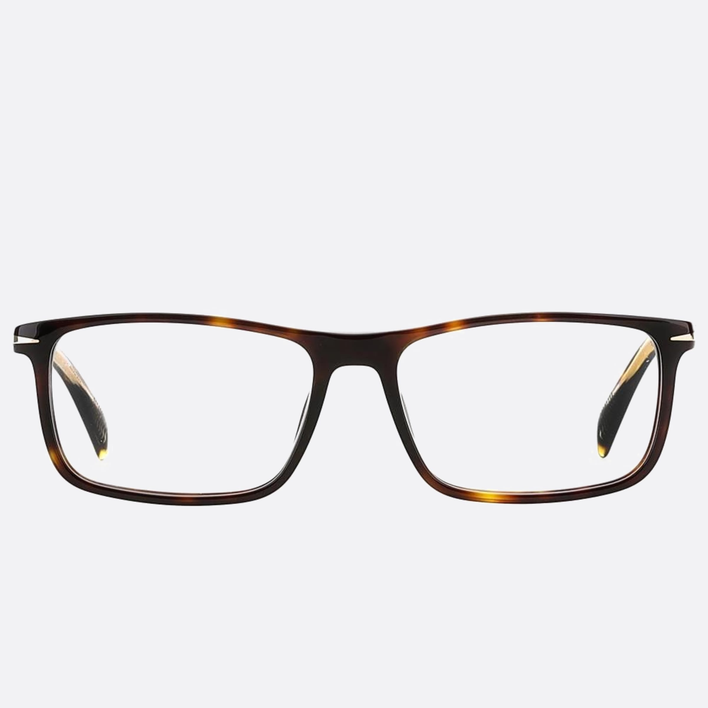 David 54mm Beckham Havana Geometric Men Eyeglasses - Main View