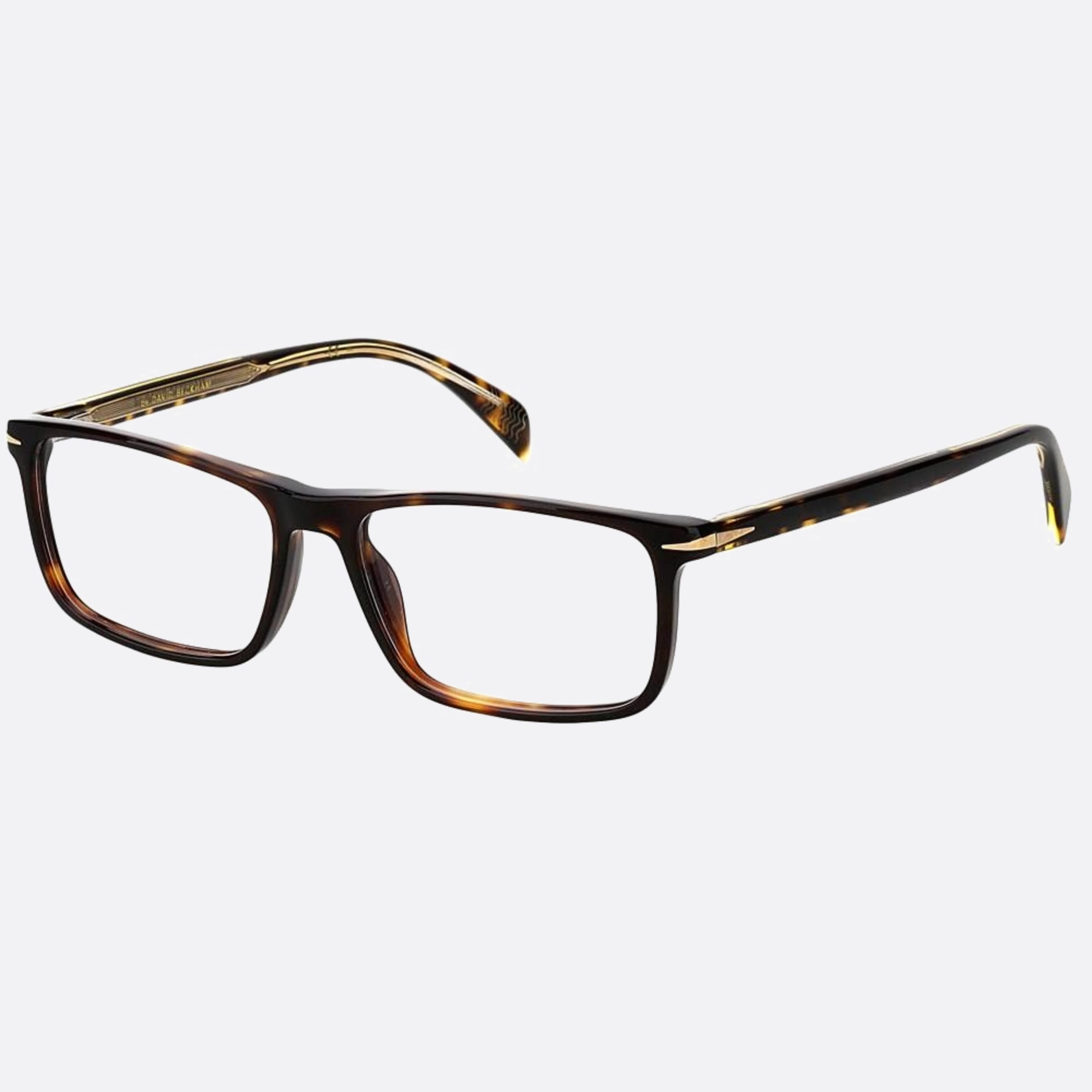 David 54mm Beckham Havana Geometric Men Eyeglasses - Side View