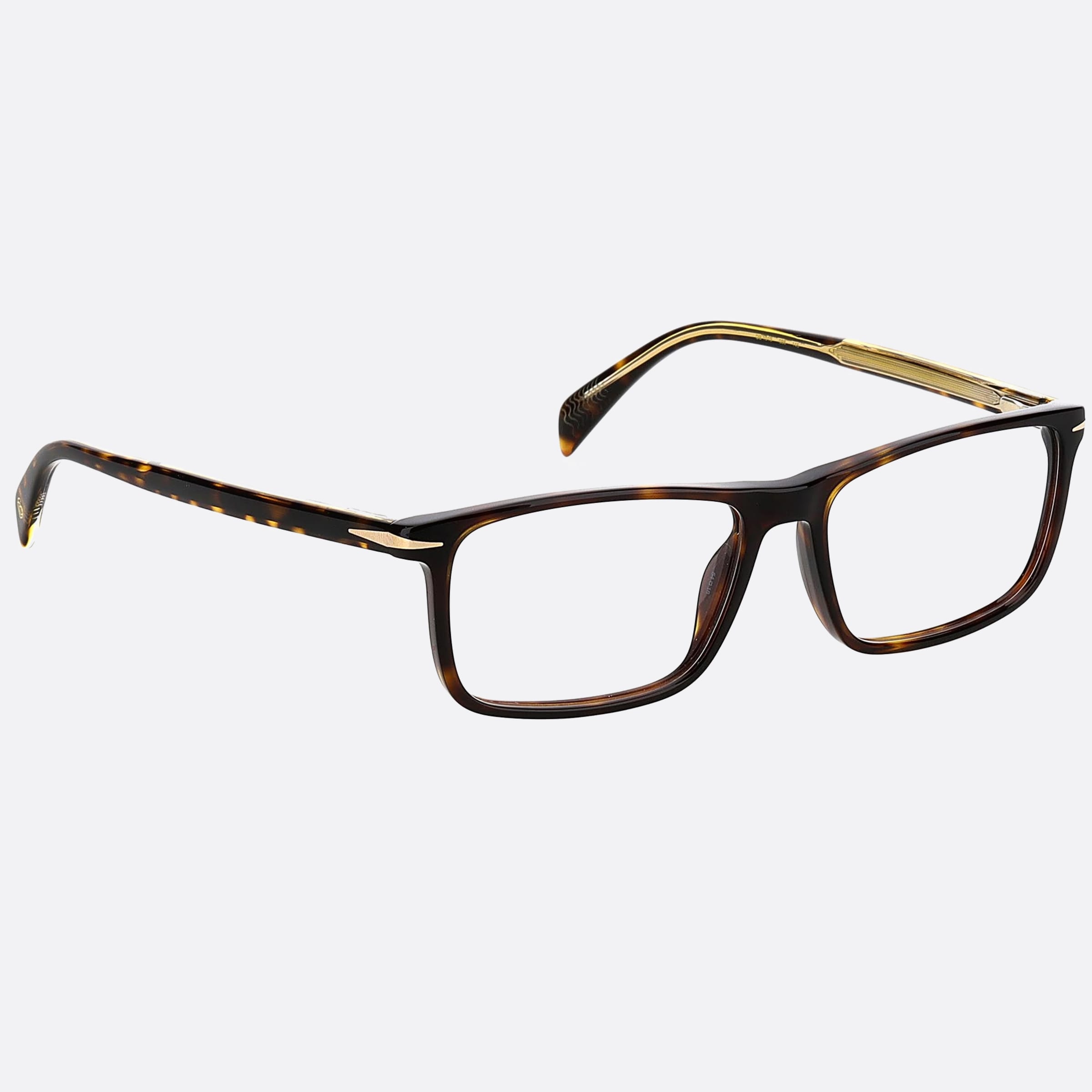 David 54mm Beckham Havana Geometric Men Eyeglasses - Detail View