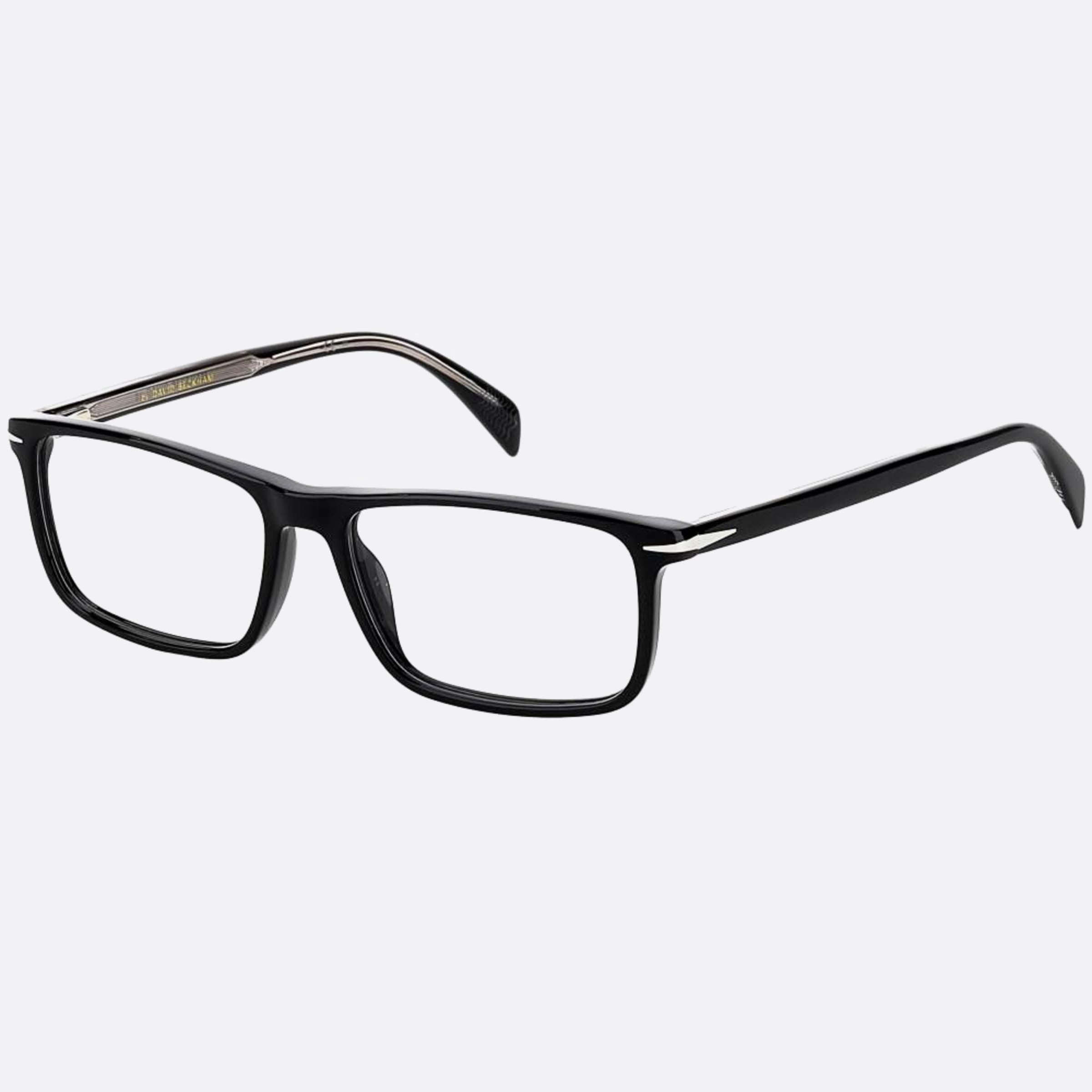 David 54mm Beckham Black Geometric Men Eyeglasses - Side View