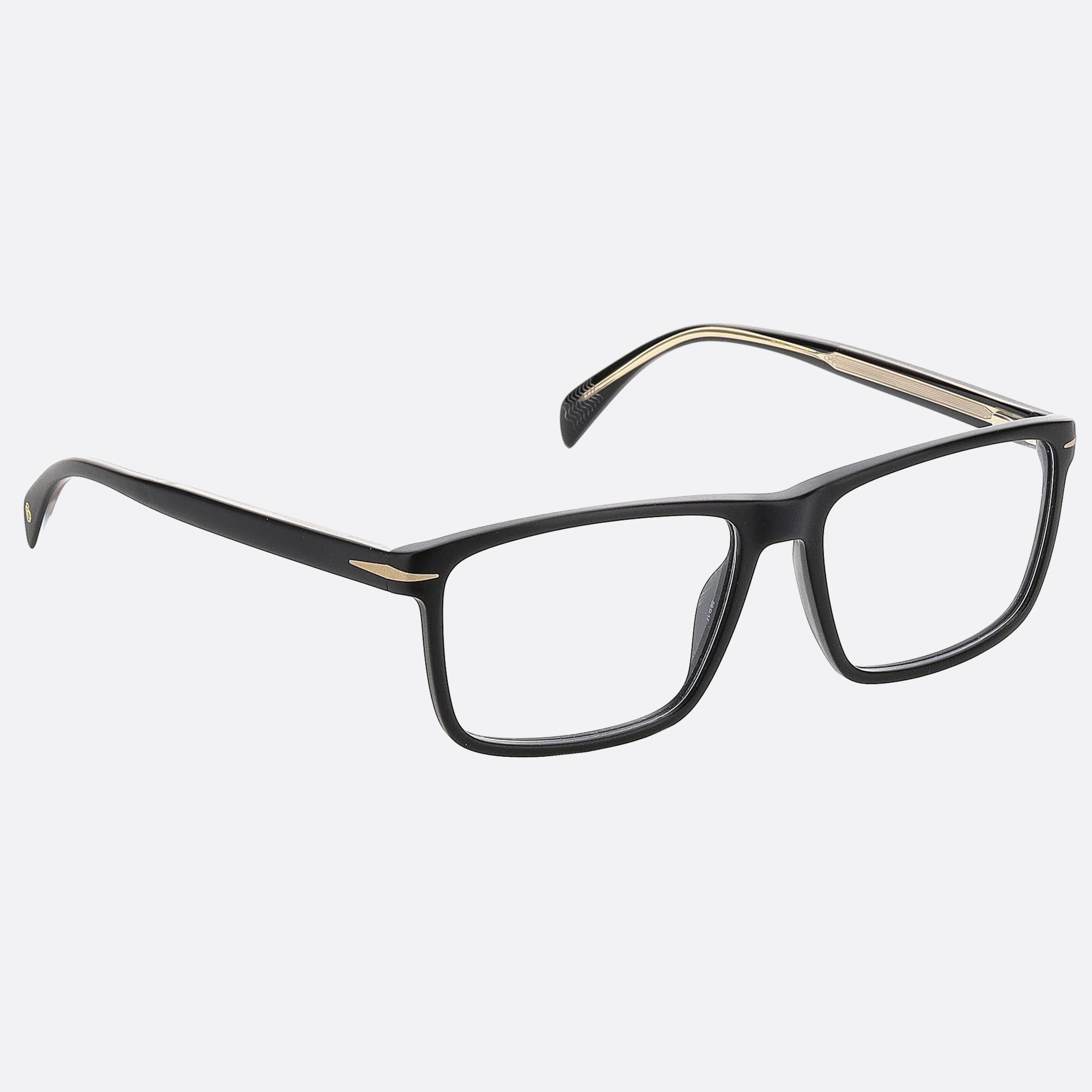 David 58mm Beckham Black Geometric Men Eyeglasses - Detail View