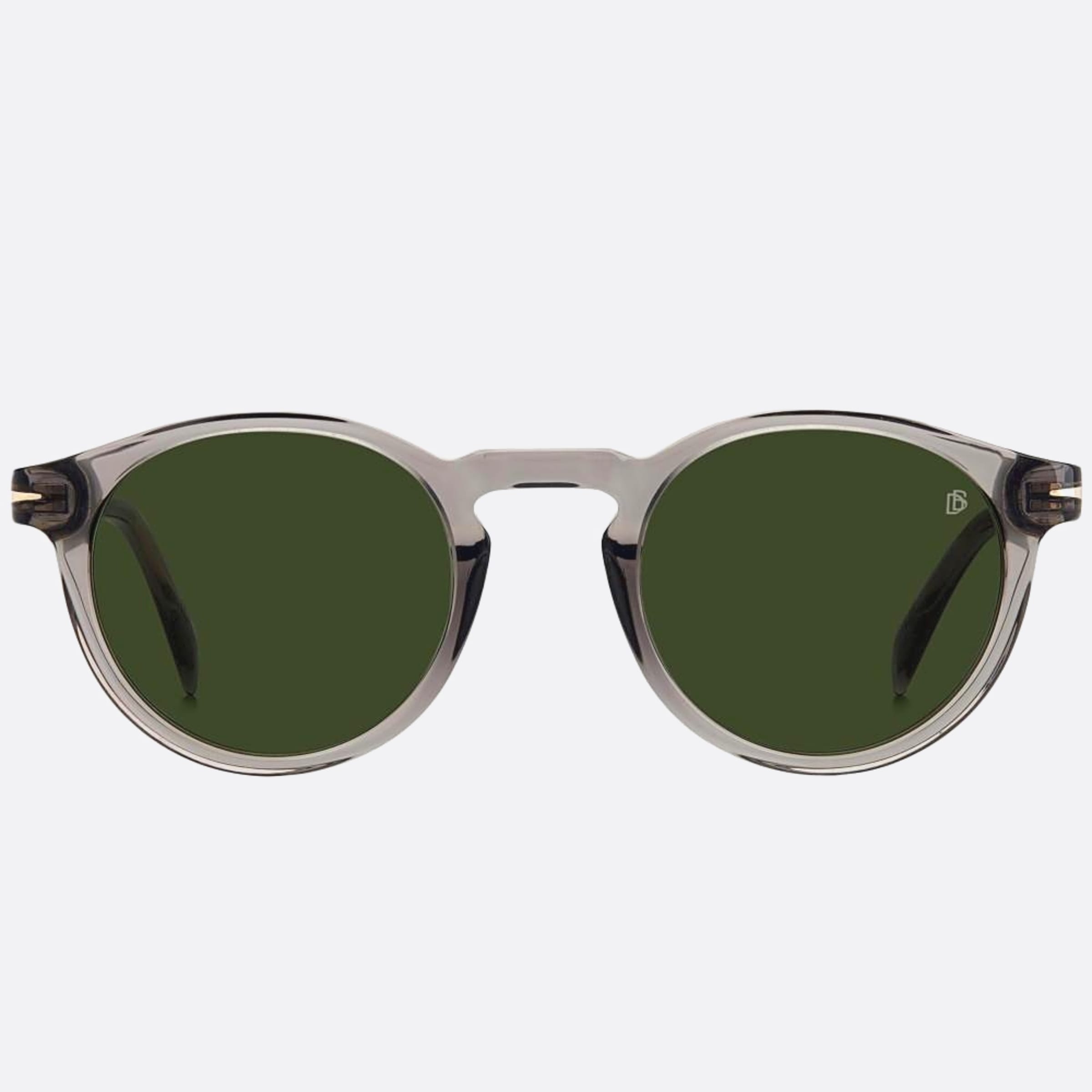 David 49mm Beckham Kb7 Grey Round Men Sunglasses - Main View