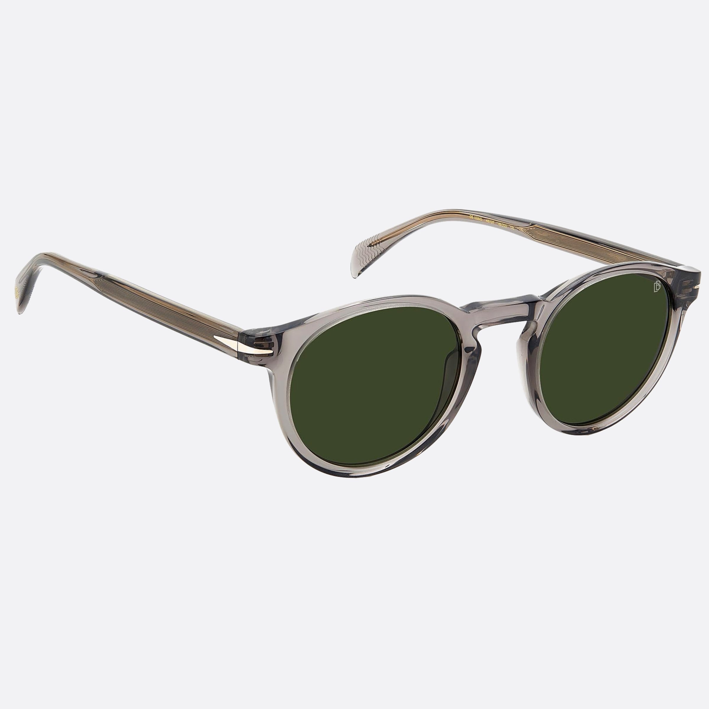 David 49mm Beckham Kb7 Grey Round Men Sunglasses - Detail View