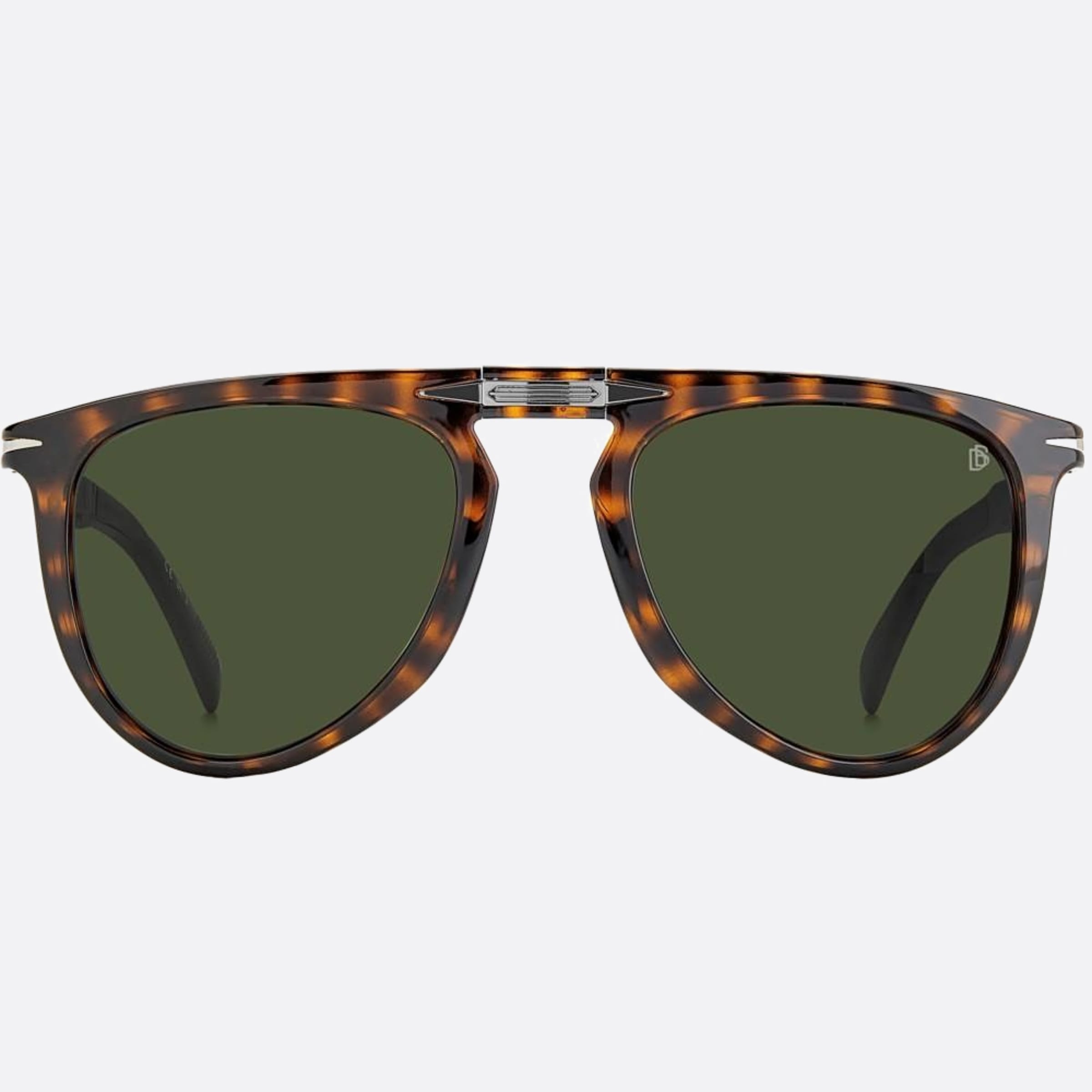 David 54mm Beckham Folding Havana Pilot Men Sunglasses - Main View