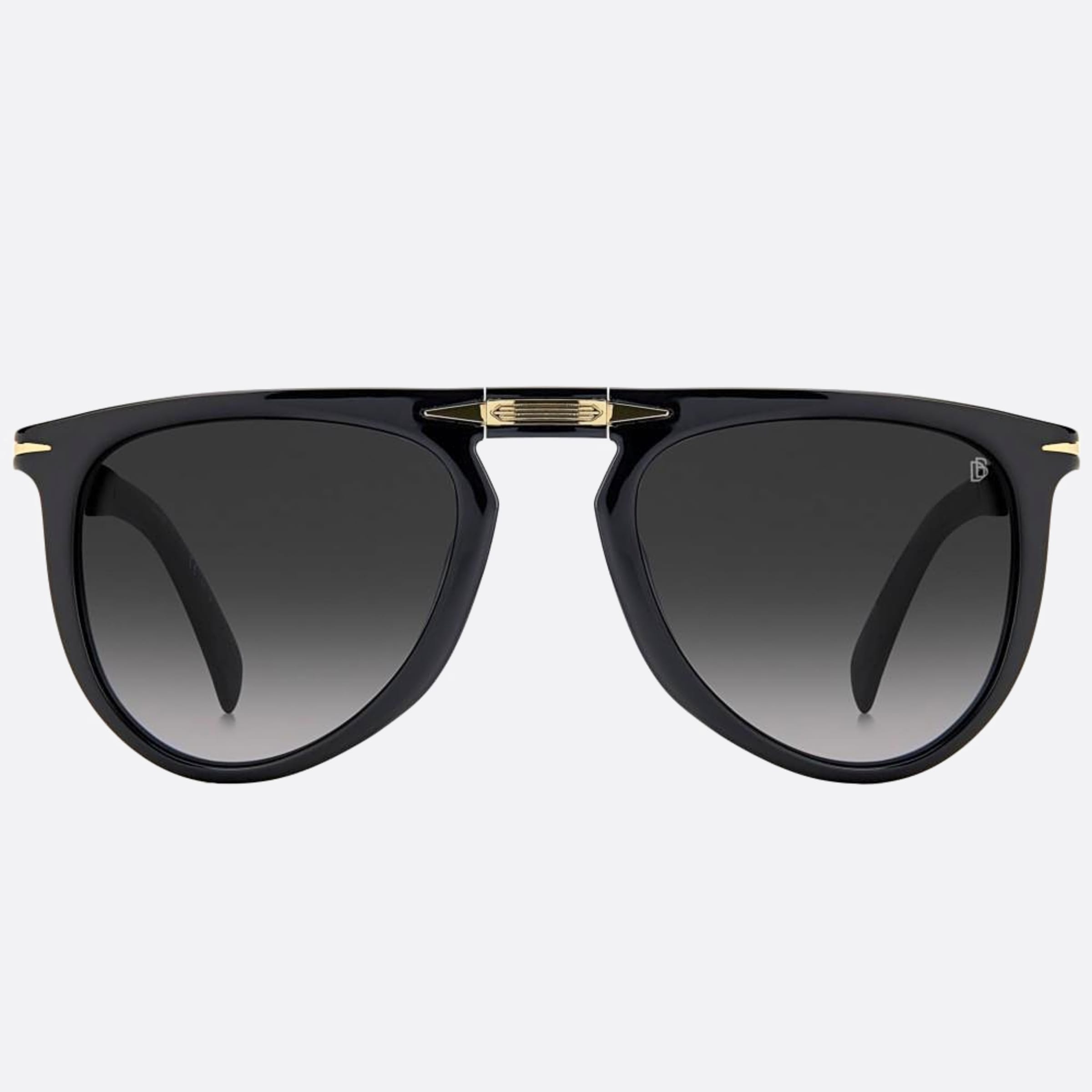 David 54mm Beckham Folding 2m2 Black Pilot Men Sunglasses - Main View