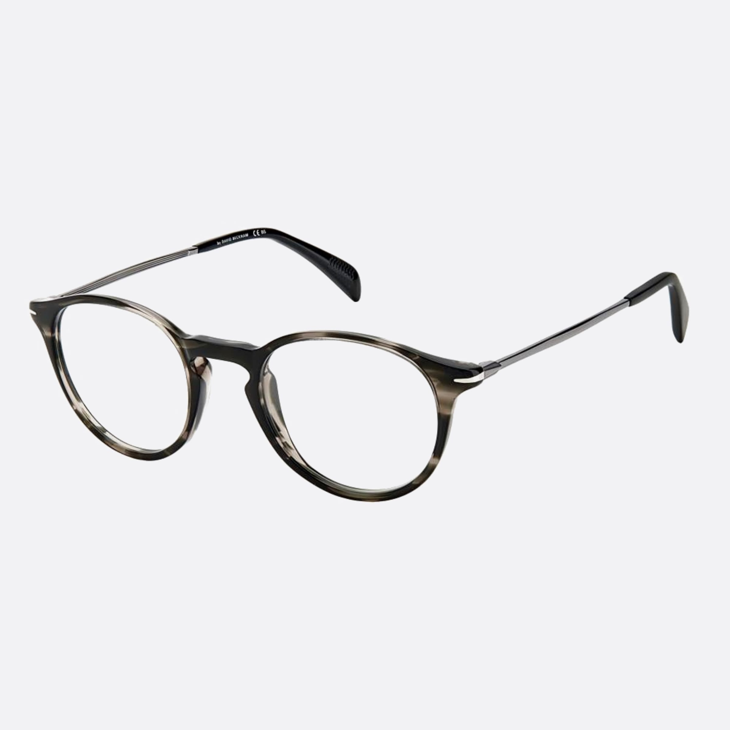David 48mm Beckham 2w8 Grey Round Men Eyeglasses - Side View
